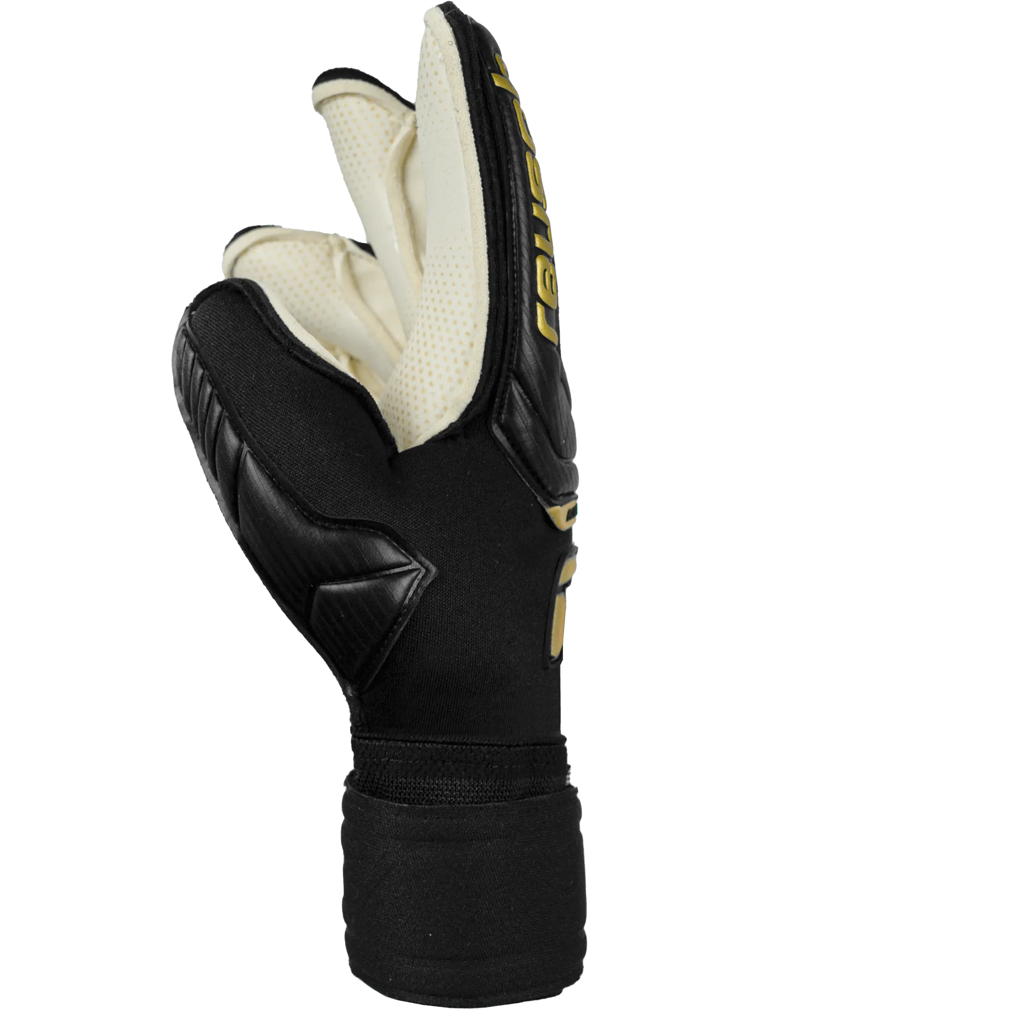 Reusch Attrakt Gold X Glueprint EC Goalkeeper Gloves - Black-Gold (Single - Side)