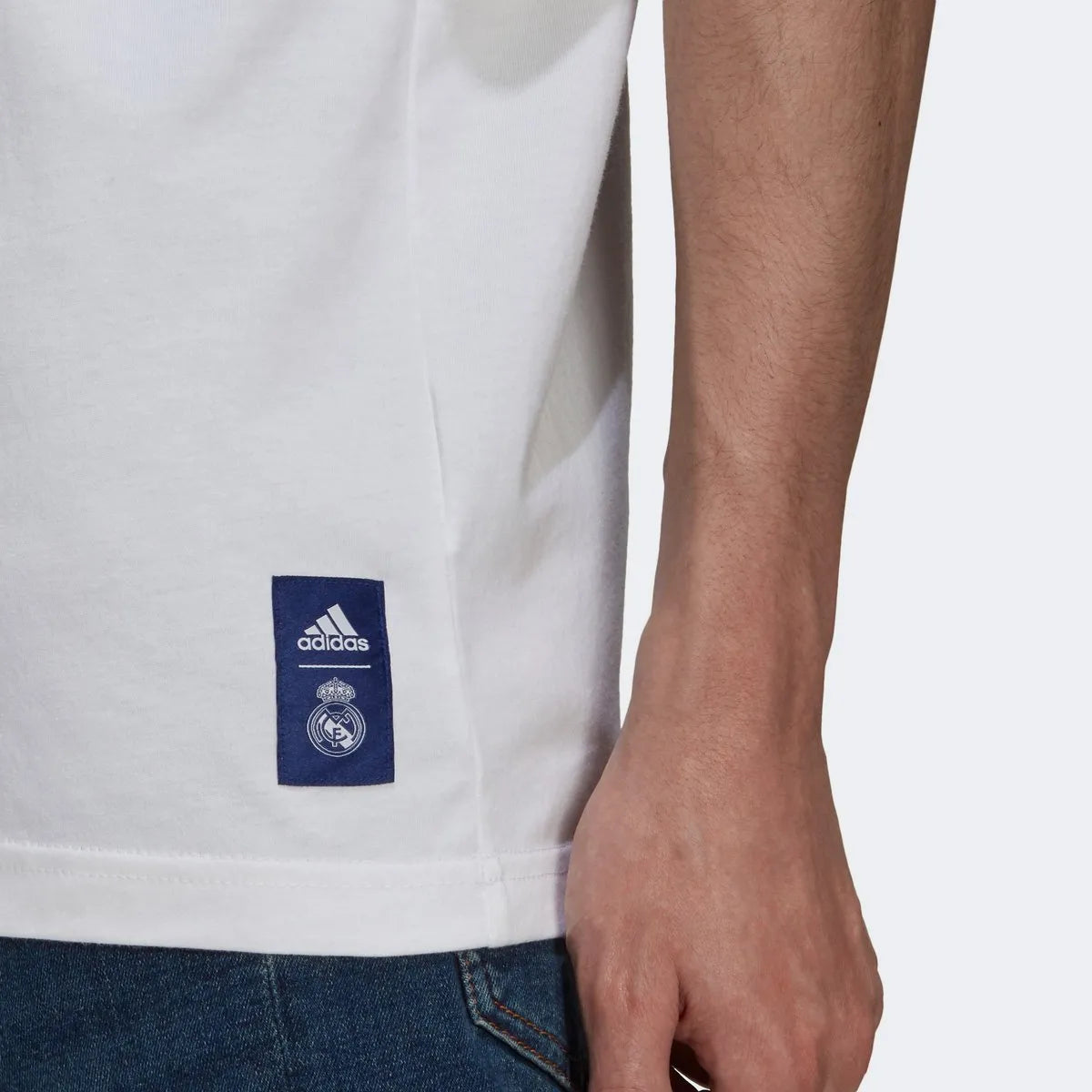 Adidas 2021-22 Real Madrid Tee - White-Blue (Detail 2)