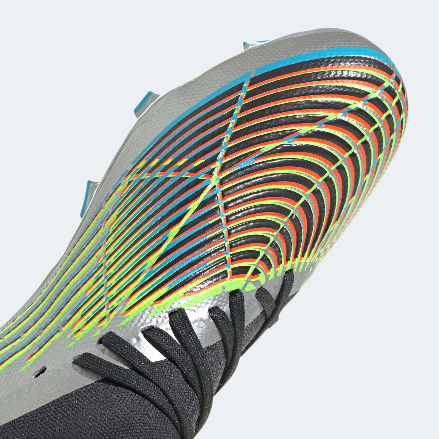 adidas Predator Edge.3 FG - Silver Metallic-Solar Green (Detail 2)