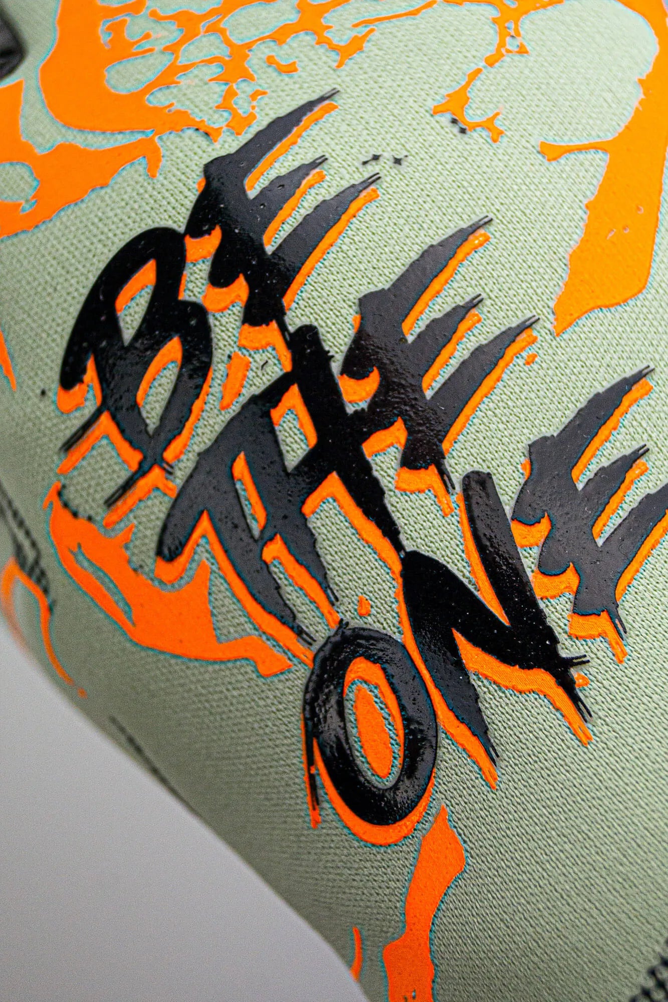 Reusch Pure Contact Fusion Goalkeeper Gloves - Shark Green-Shocking Orange-Black (Detail 2)