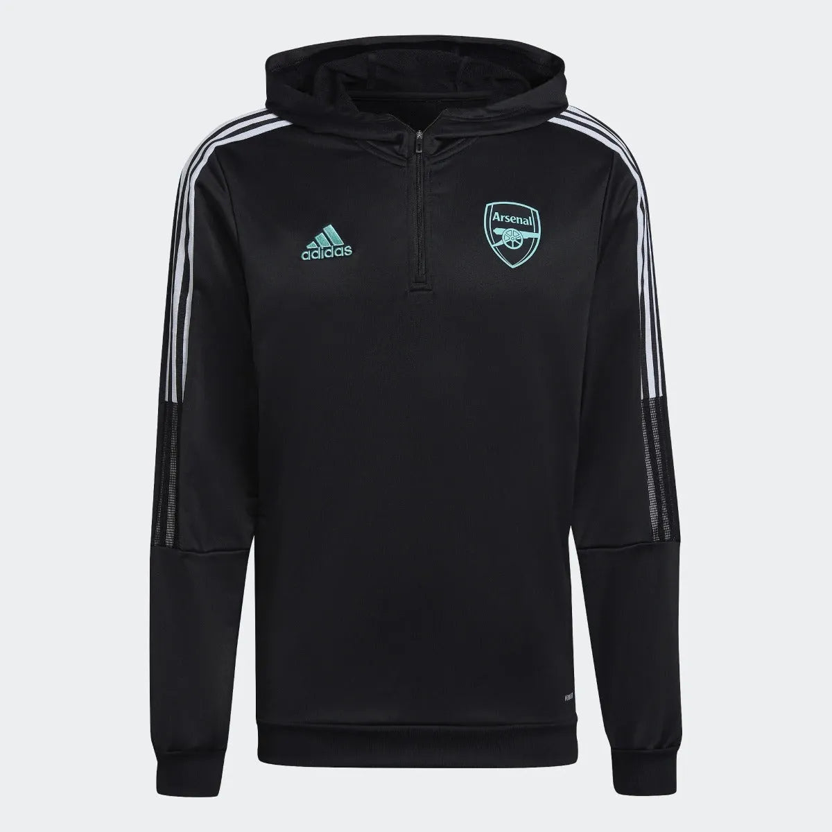 adidas 21-22 Arsenal FC Track Hoodie - Black (Front)