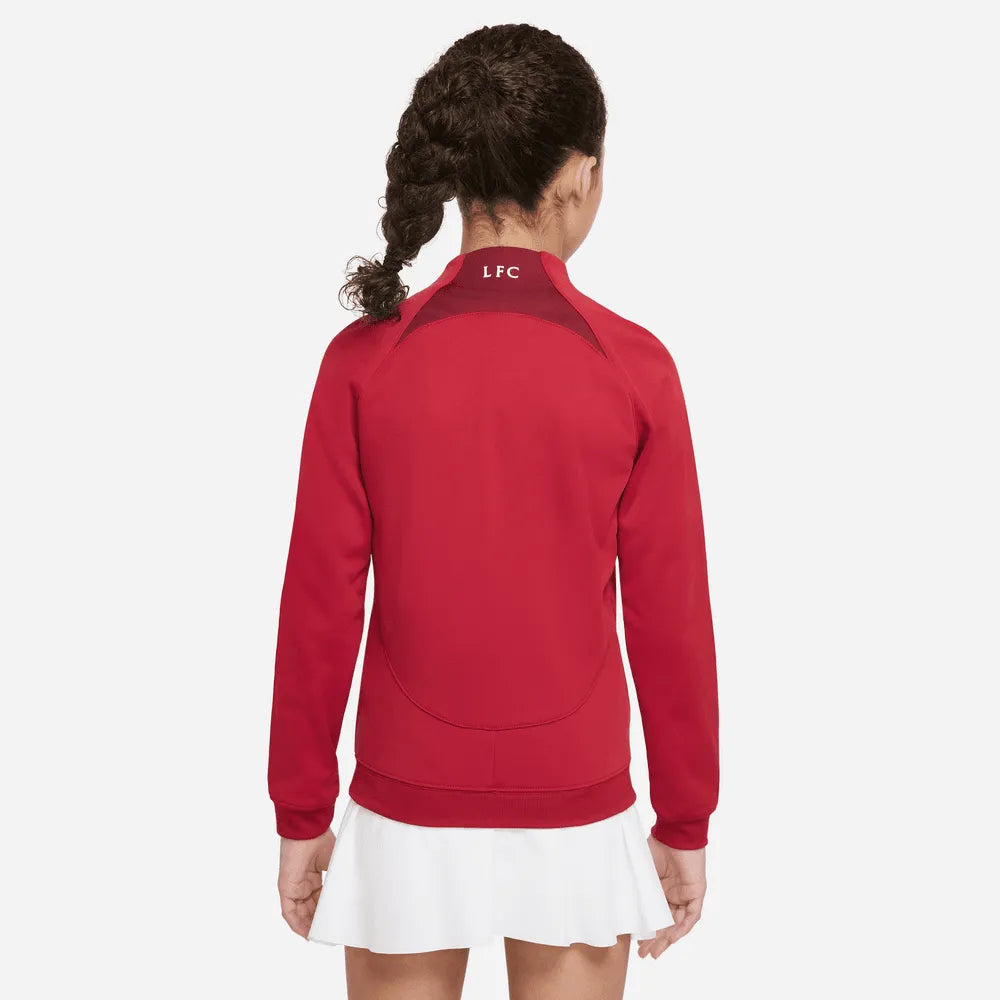 Nike 22-23 Liverpool Youth ACDPR Anthem Jacket - Red-White (Model - Back)