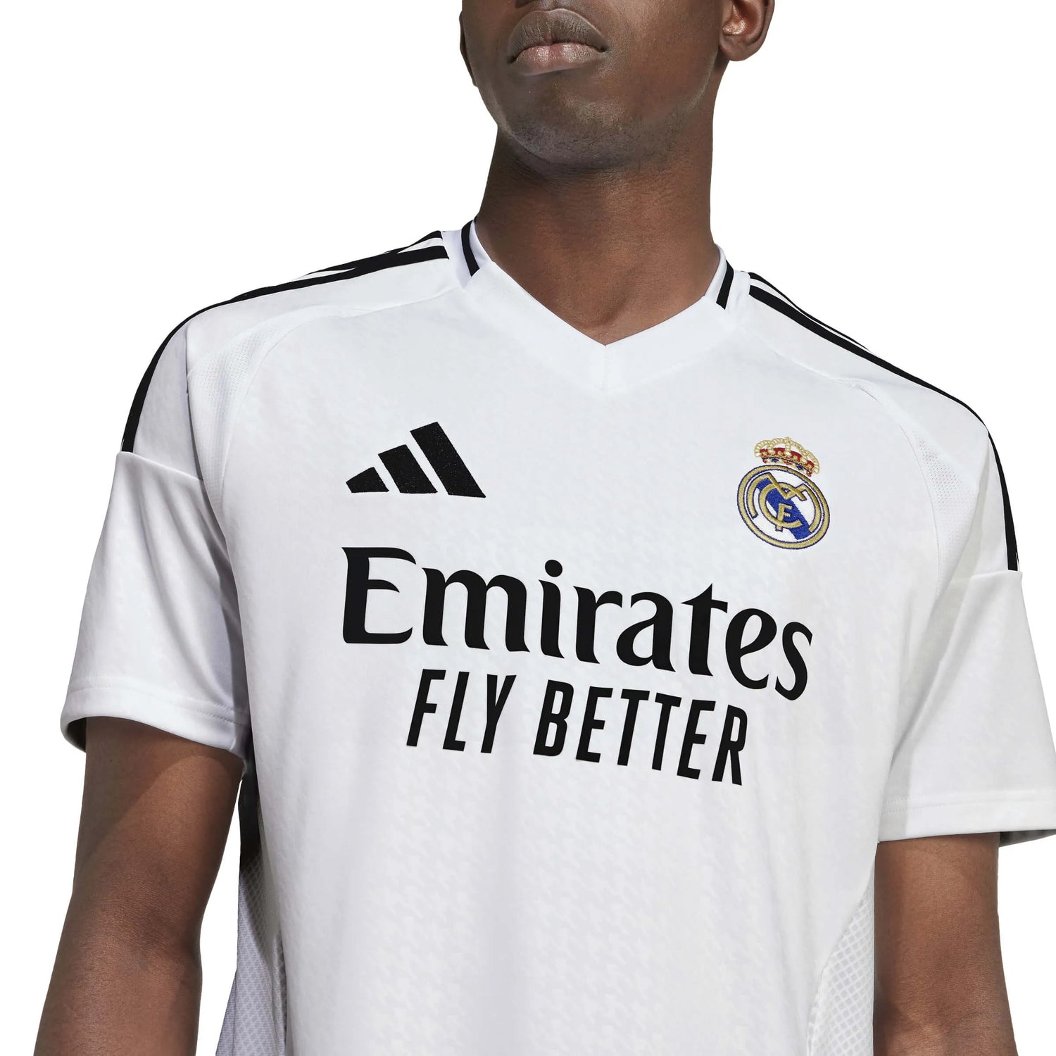adidas 2024-25 Real Madrid Men's Stadium Home Jersey (Detail 1)