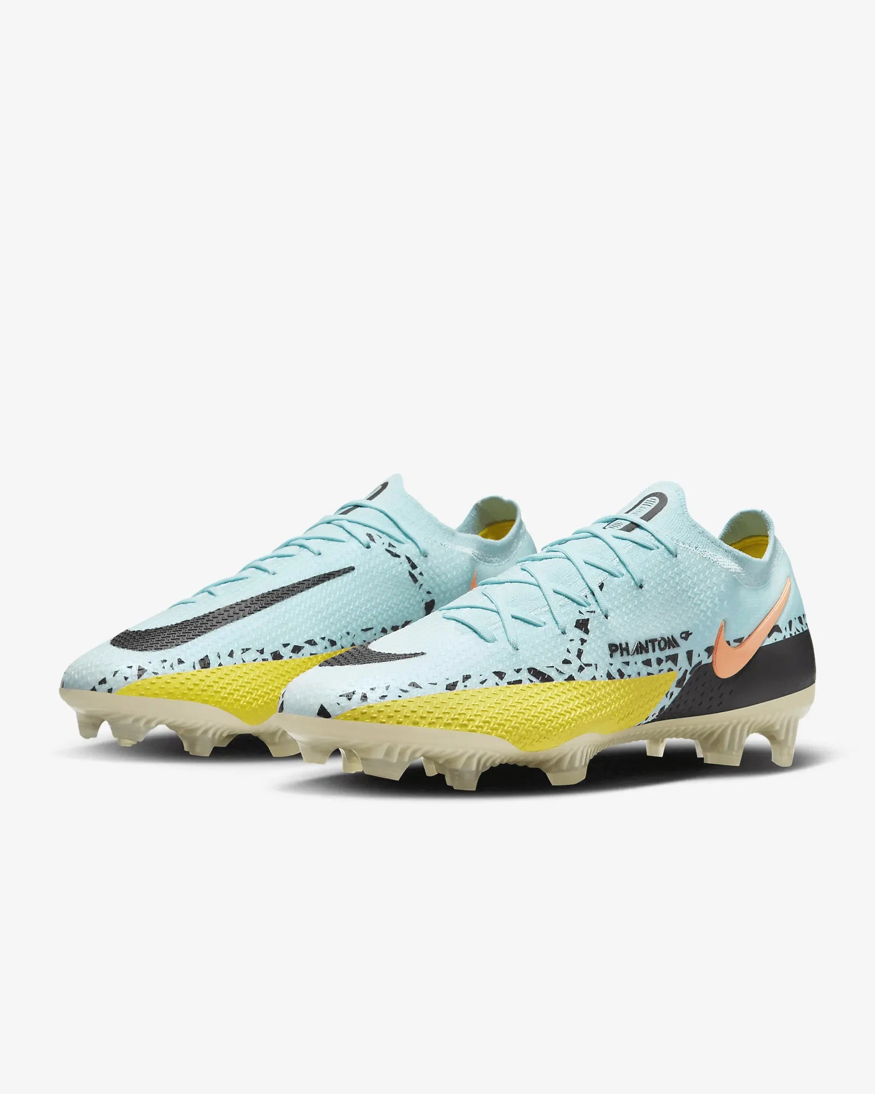 Nike Phantom GT2 Elite FG - Glacier Ice-Black (Pair - Diagonal)