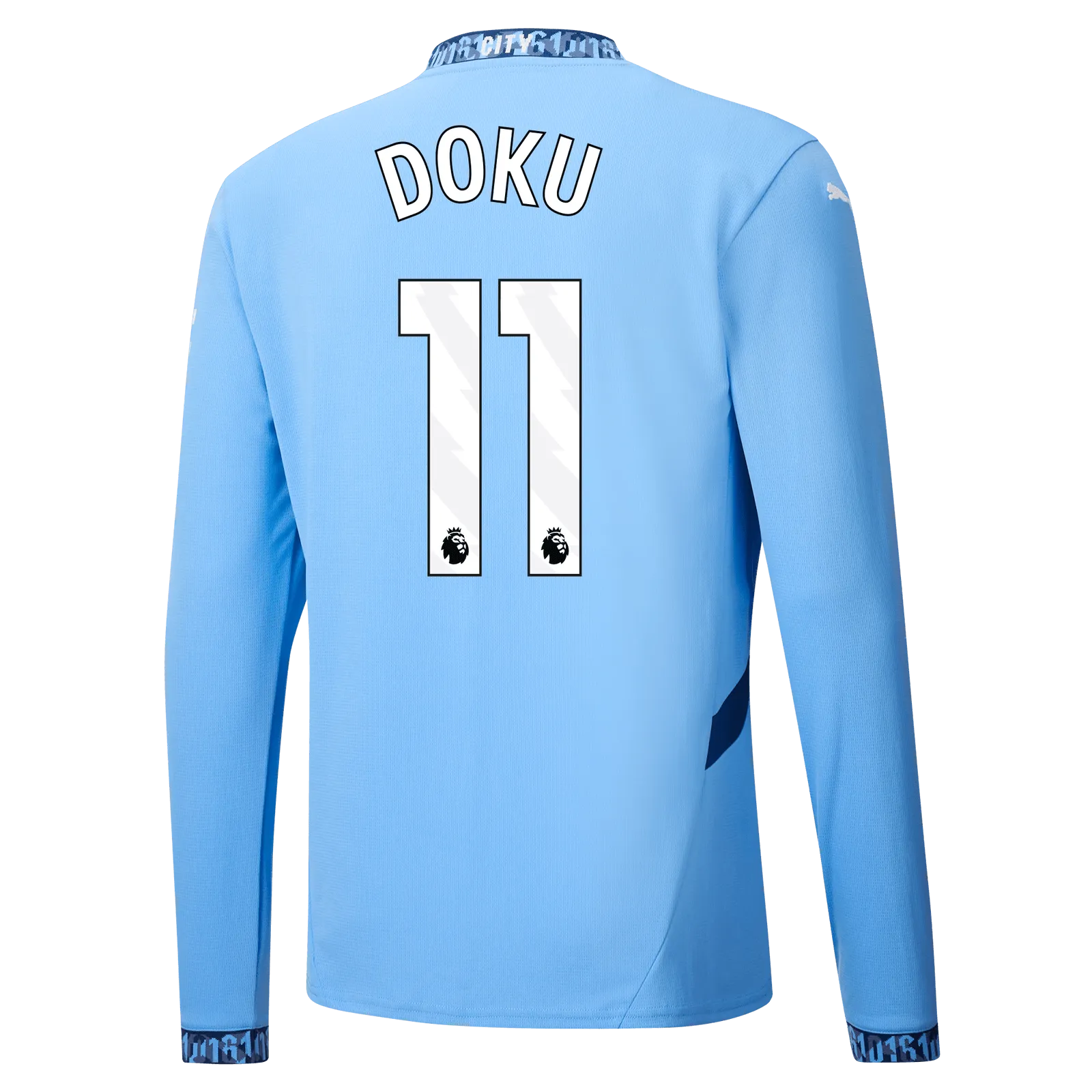 Puma 2024-25 Manchester City Men's Stadium Home Long-Sleeve Jersey