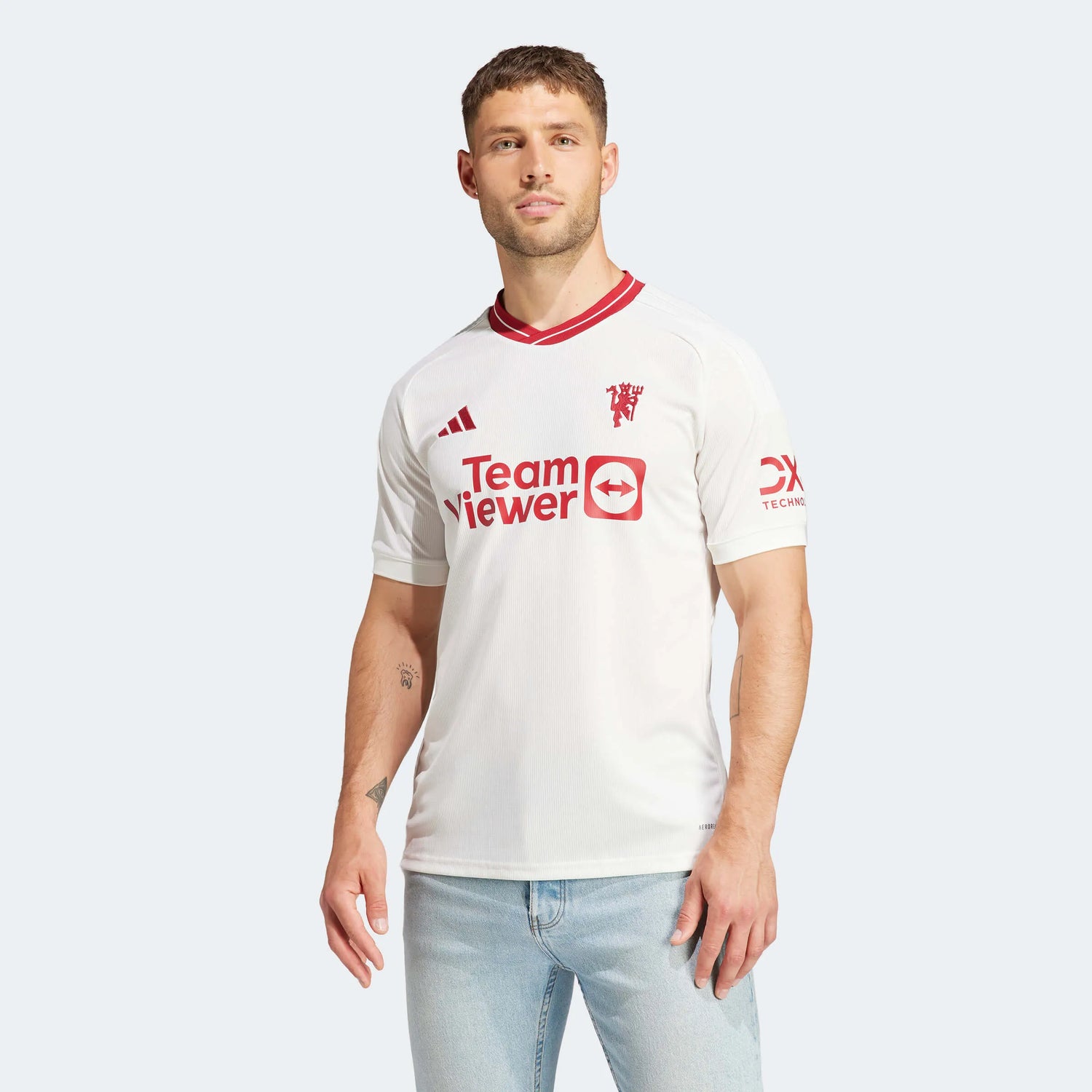 adidas 2023-24 Manchester United Men's Stadium Third Jersey (Model - Front)