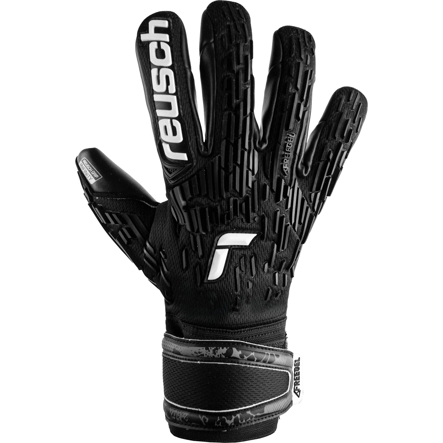 Reusch Attrakt Freegel Infinity Finger Support Goalkepper Gloves Black (Single - Outer)