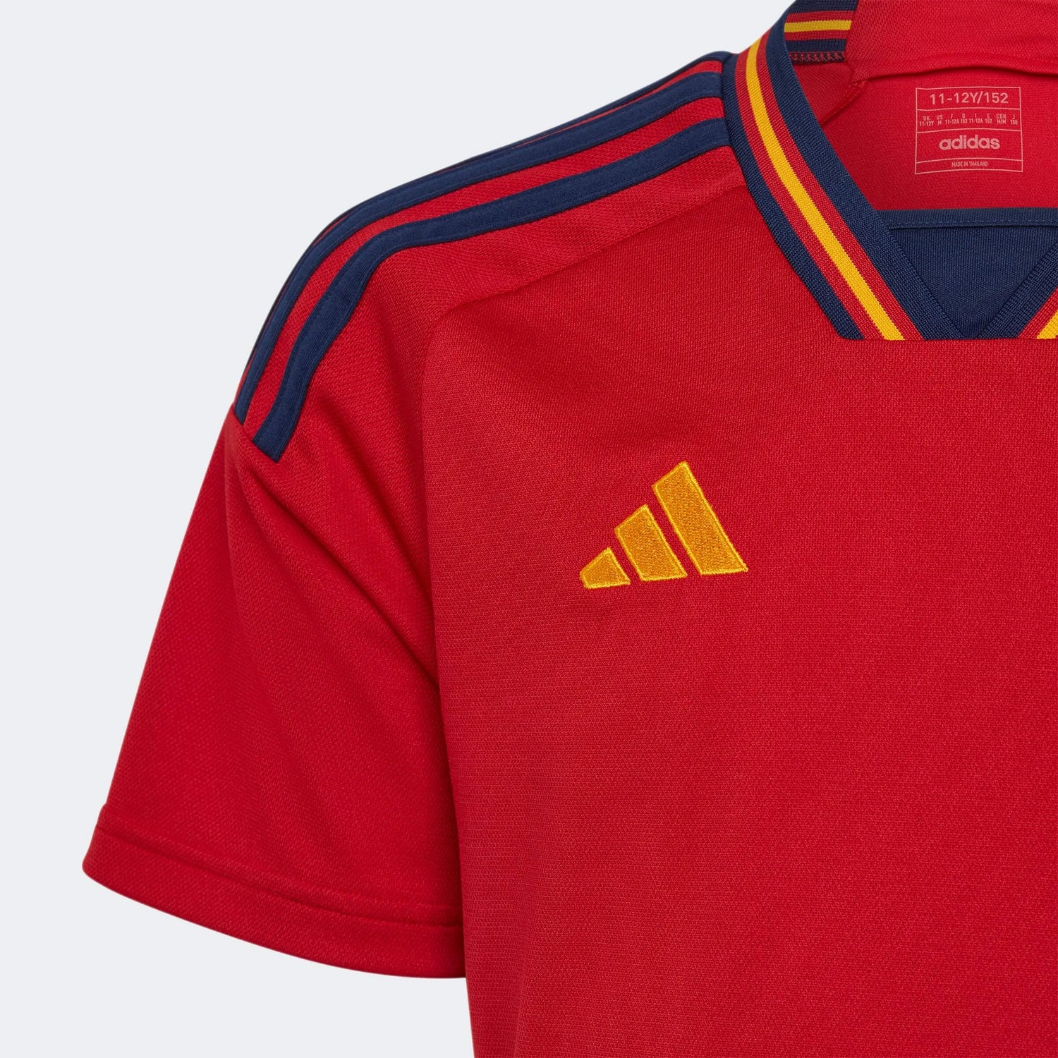 adidas 2022-23 Spain Youth Home Jersey - Red-Navy (Detail 3)
