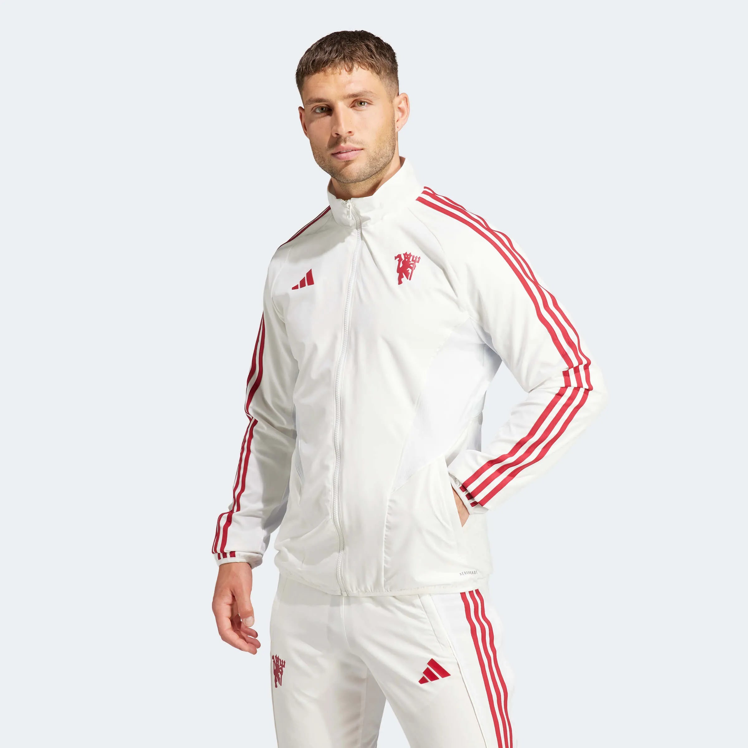 adidas 2023-24 Manchester United Men's EU Anthem Jacket (Model - Front)