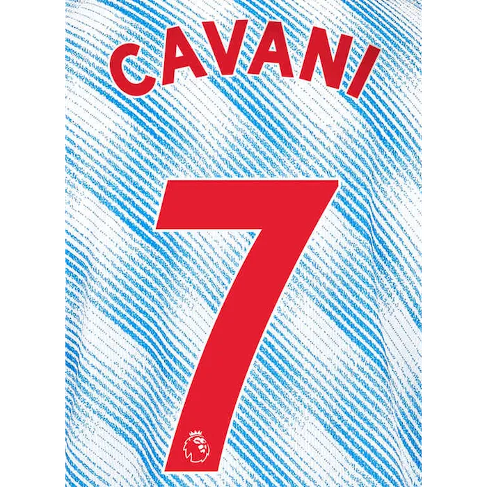 Manchester United 2021/22 Away Cavani #7 Jersey Name Set-Red (Main)