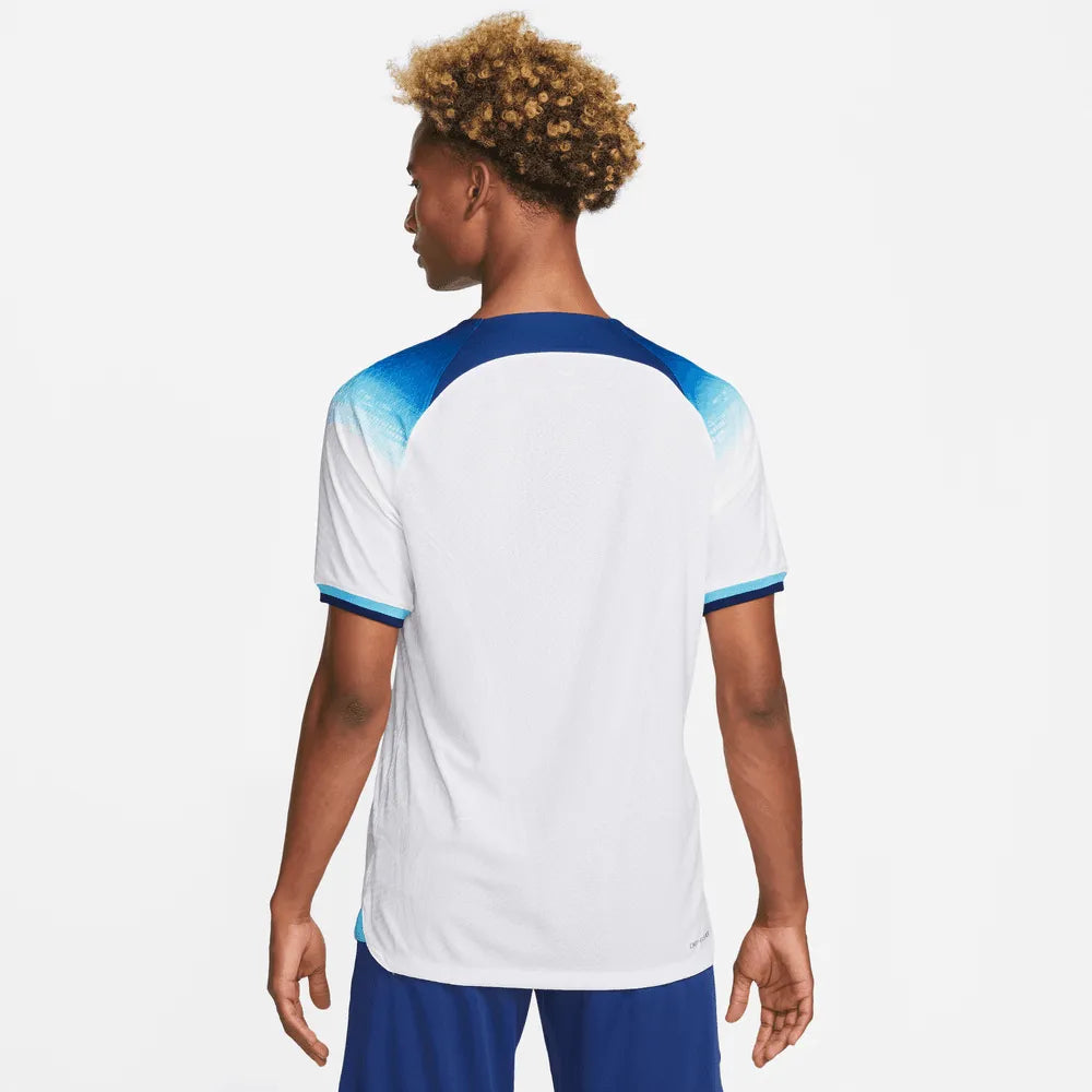 Nike 2022-23 England Authentic Home Jersey - White-Blue (Model - Back)