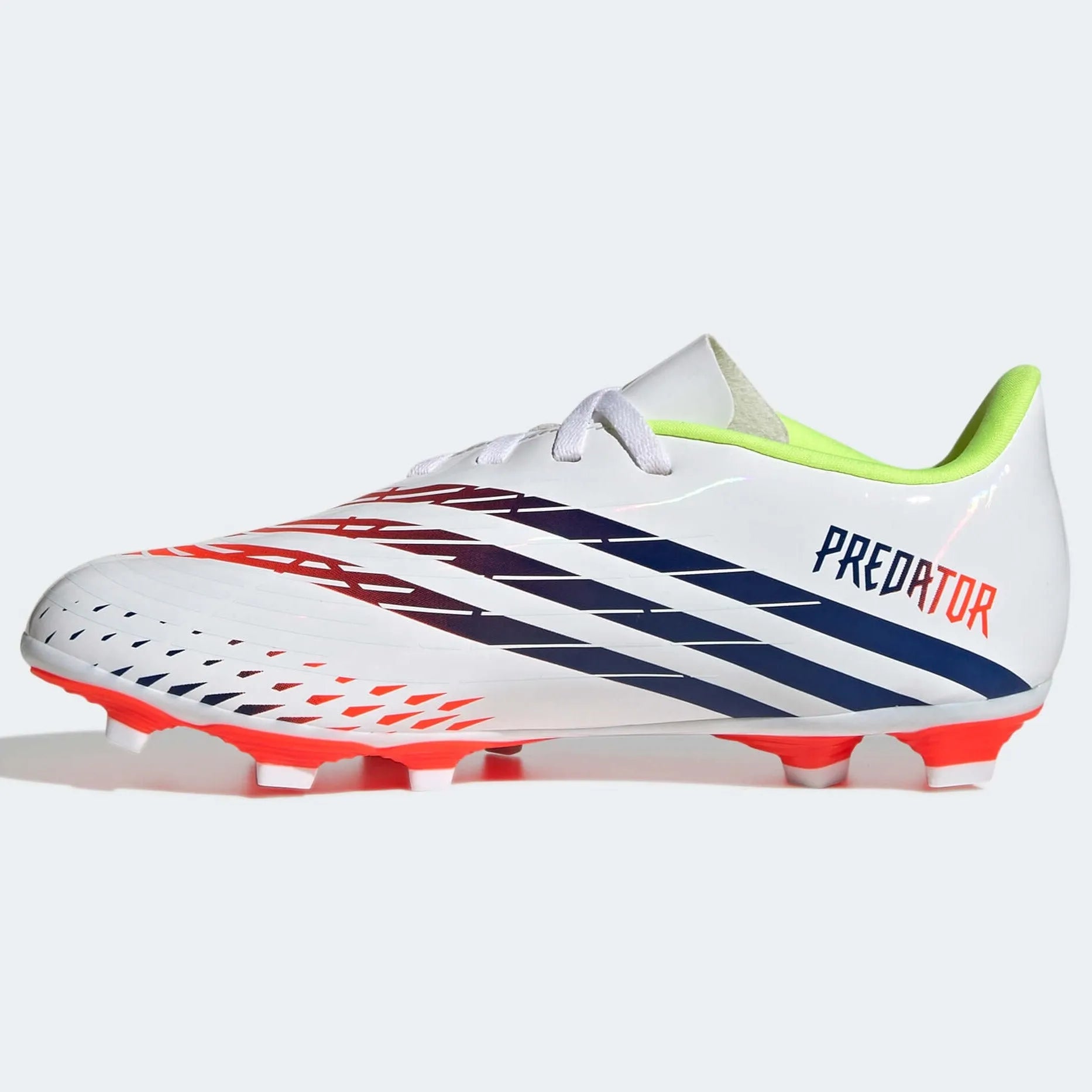 adidas Kids Predator Edge.4 FxG J - White-Yellow-Blue (Side 2)
