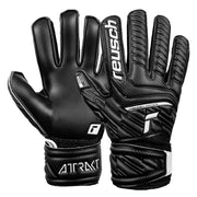 Reusch JR Attrakt Solid FS Goalkeeper Glove - Black (Pair)