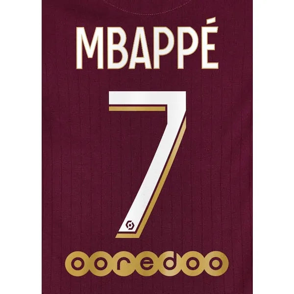 PSG 2020/21 Third Mbappe #7 Jersey Name Set