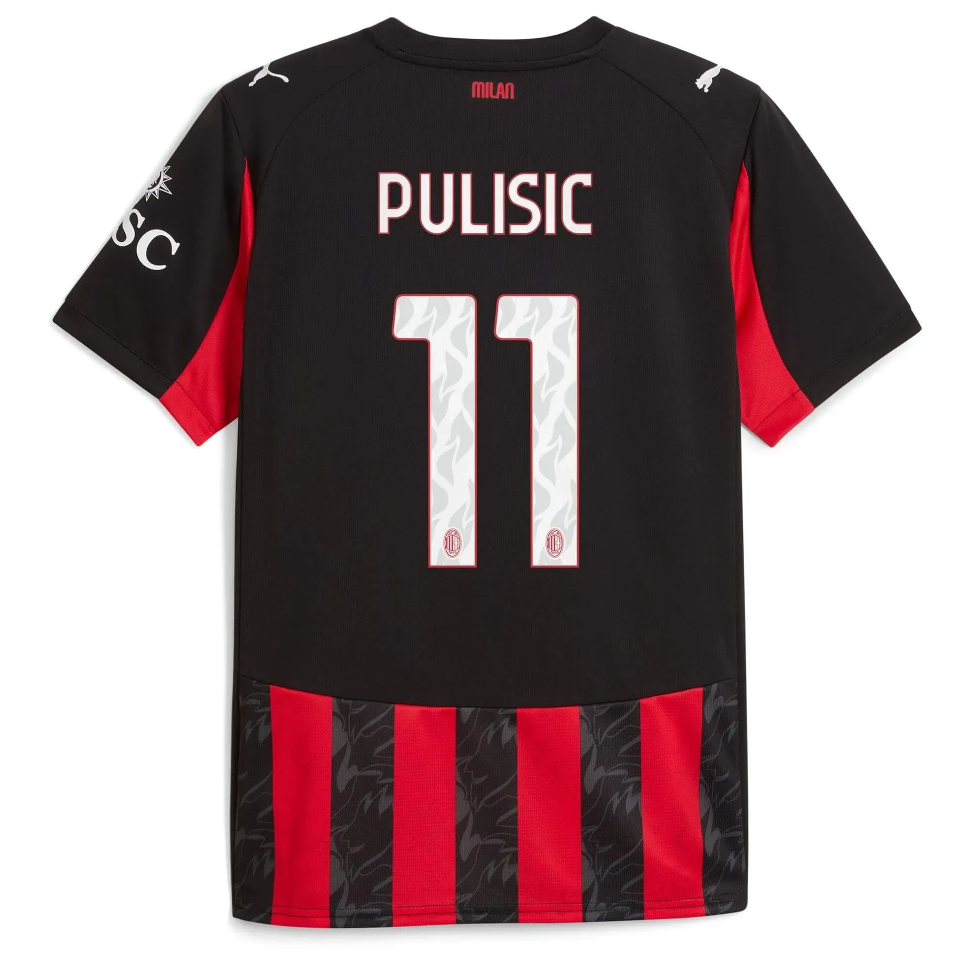 Puma 2025-26 AC Milan Men's Stadium Home Soccer Jersey (Pulisic)