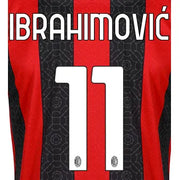 AC Milan 2020/21 Home Ibrahimovic #11 Jersey Name Set