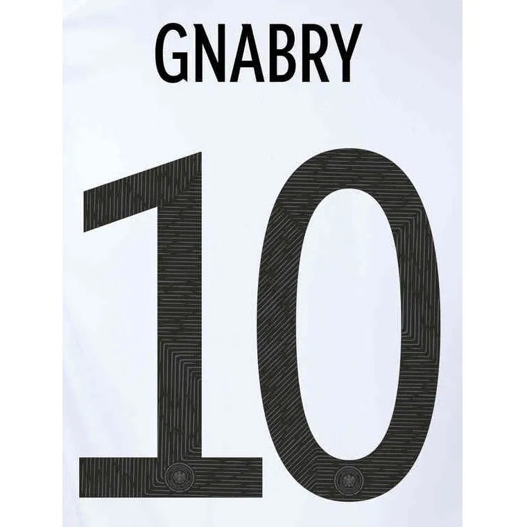 Germany 2020/21 Home Gnabry #10 Jersey Name Set