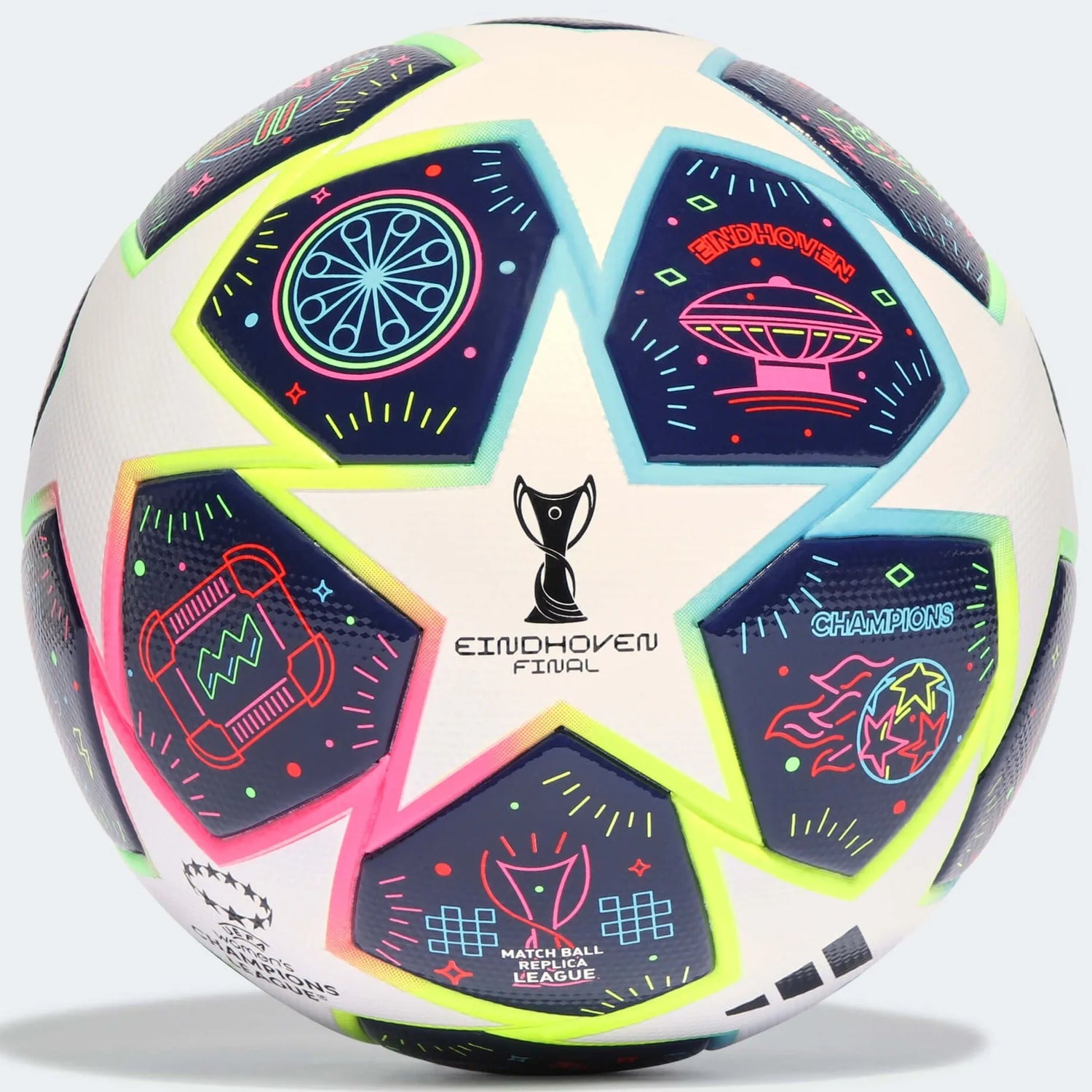 adidas UWCL Eindhoven League Ball - White-Multicolor (Front)