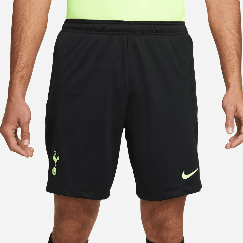 Nike 2022-23 Tottenham Strike Shorts - Black-Volt (Front)
