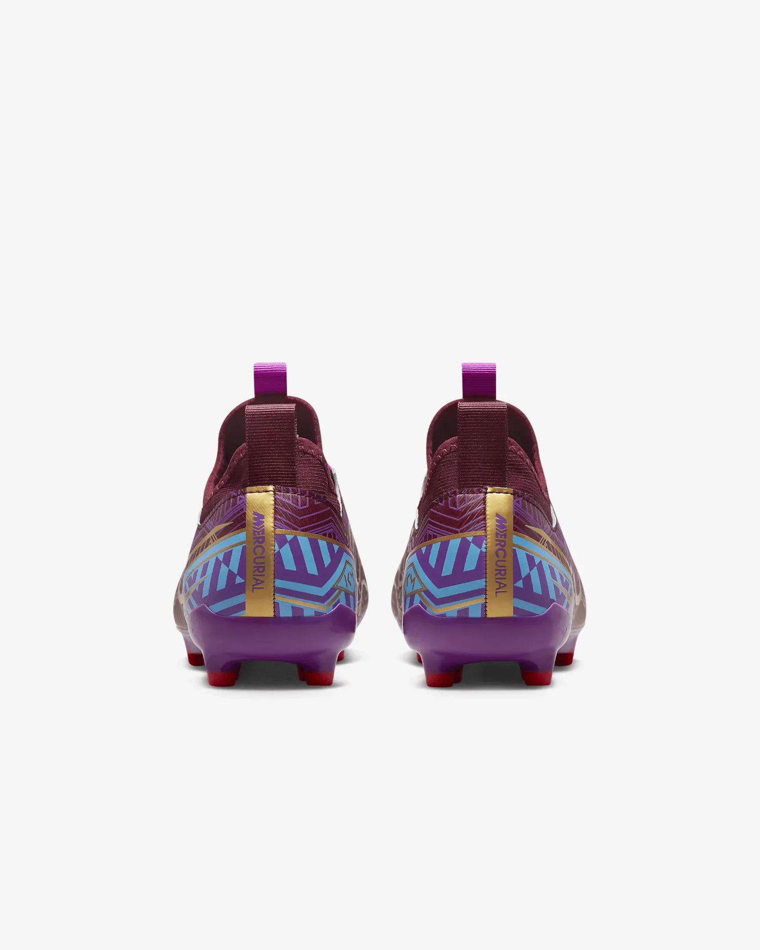 Nike Jr Zoom Vapor 15 Academy KM FG/MG - Dark Beetroot-Gold (Pair - Back)