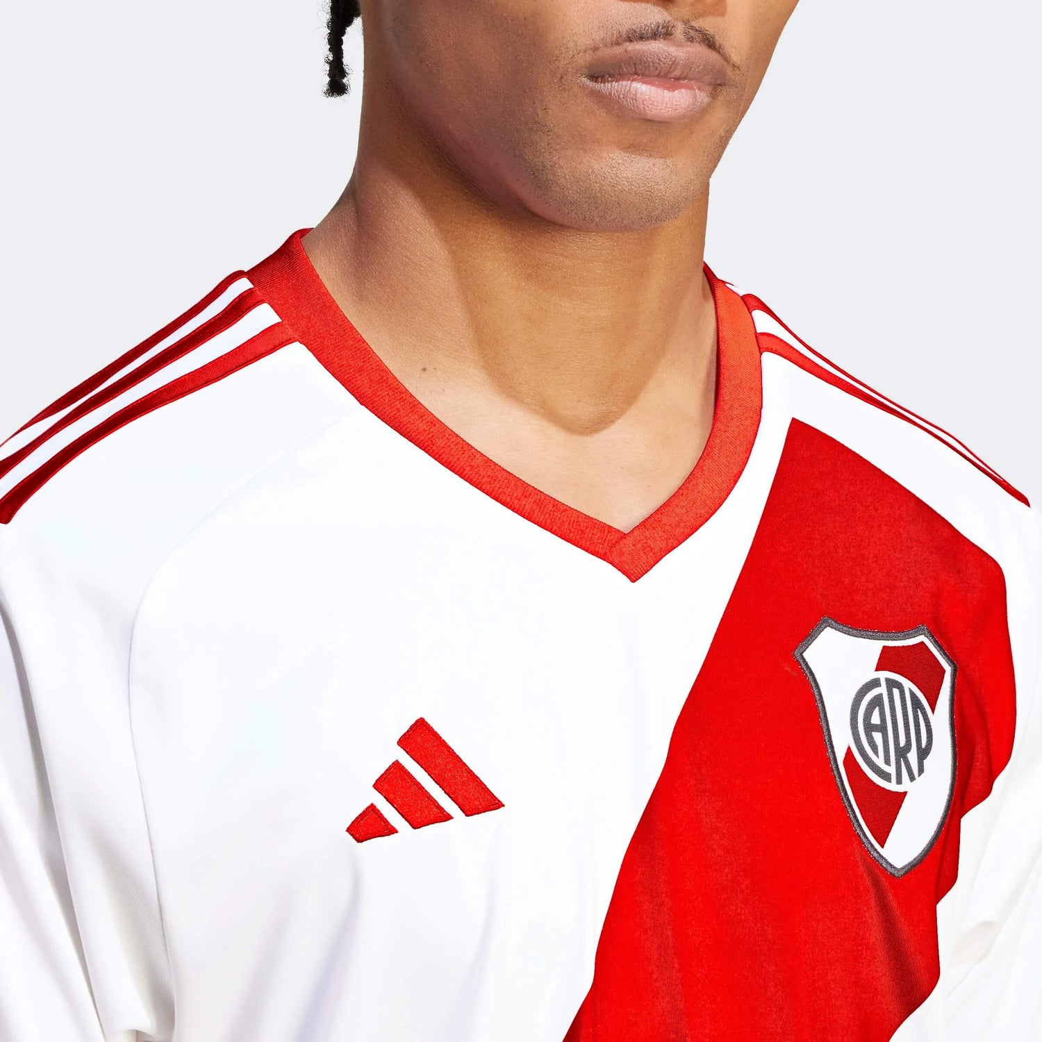 adidas 2023-24 River Plate Men's Stadium Home Jersey (Detail 1)