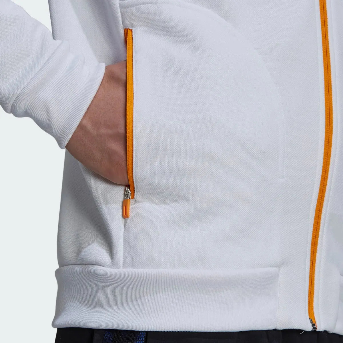 Adidas 2021-22 Real Madrid Anthem Jacket - White-Blue-Orange (Detail 2)