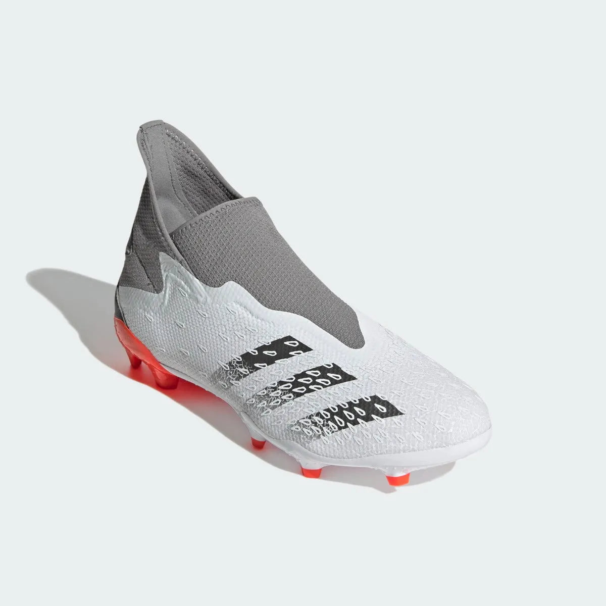 Adidas Predator Freak .3 Laceless FG - White-Grey-Solar Red (Diagonal 1)
