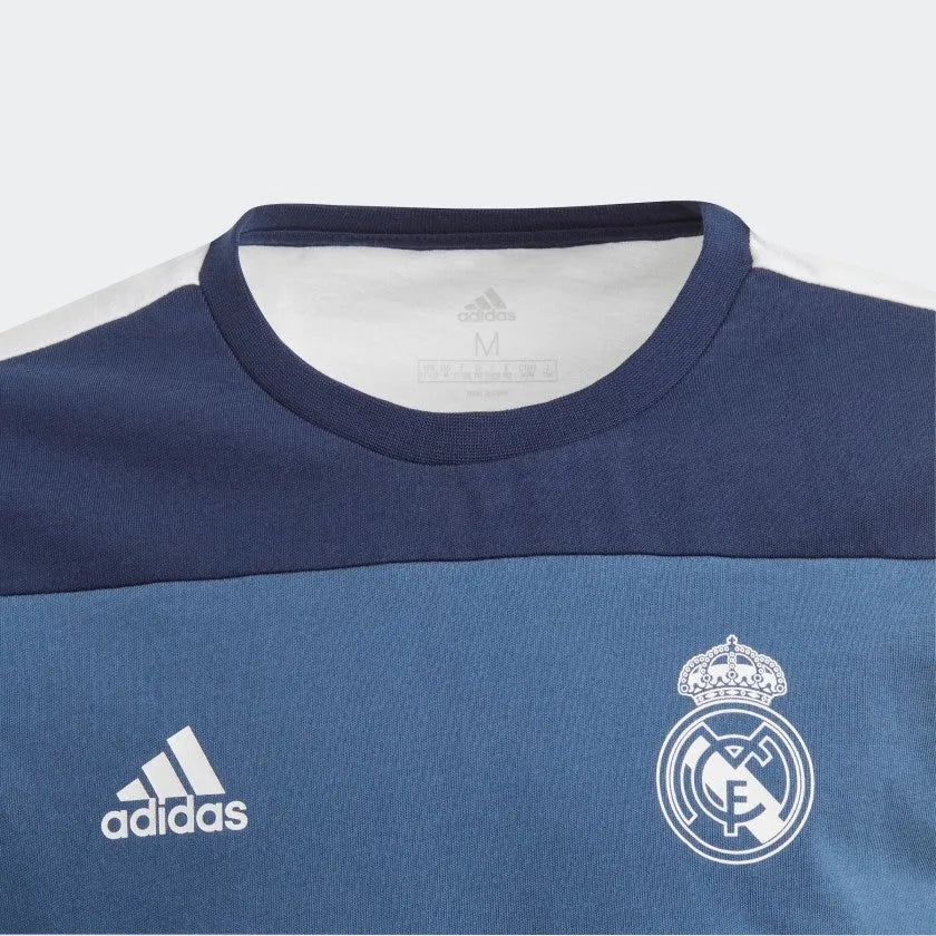adidas 2019-20 Real Madrid YOUTH Graphic Tee - White-Navy