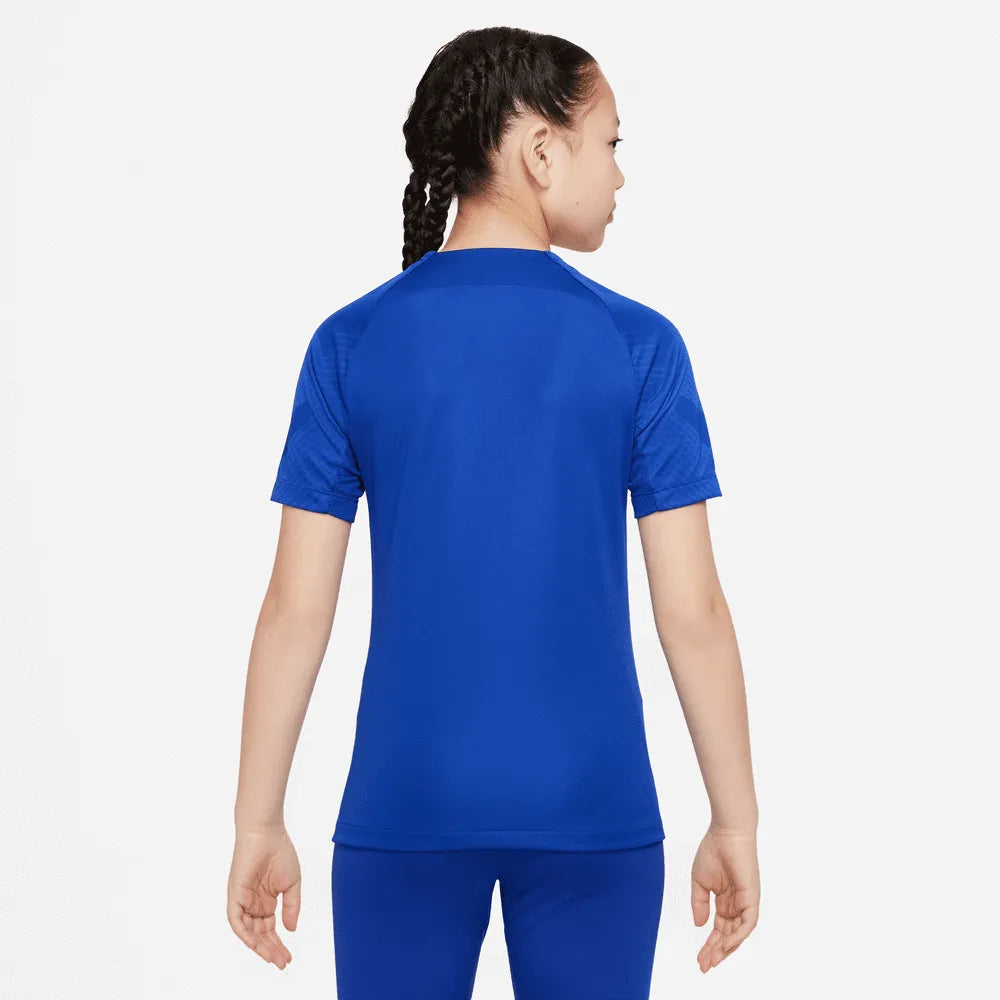 Nike 2022-23 PSG DF Strike SS Youth Top Blue (Model - Back)