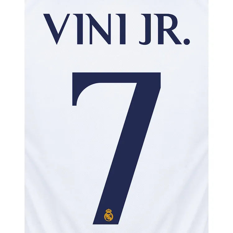 Real Madrid 2023/24 Home Vini Jr #7 Jersey Name Set