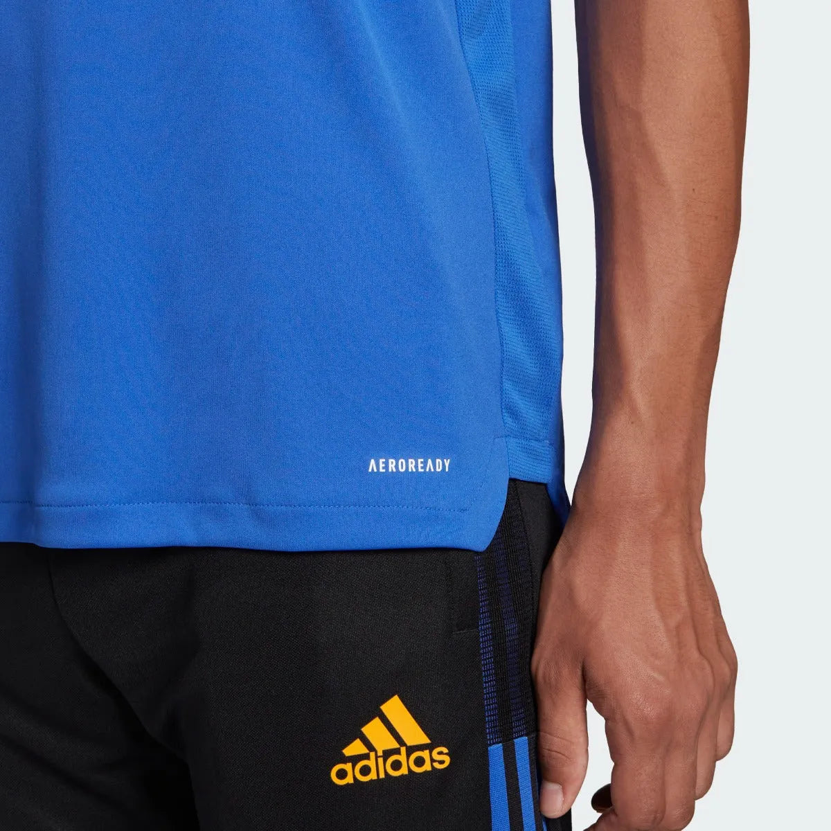 Adidas 2021-22 Real Madrid Training Jersey - Hi-Res Blue (Detail 2)