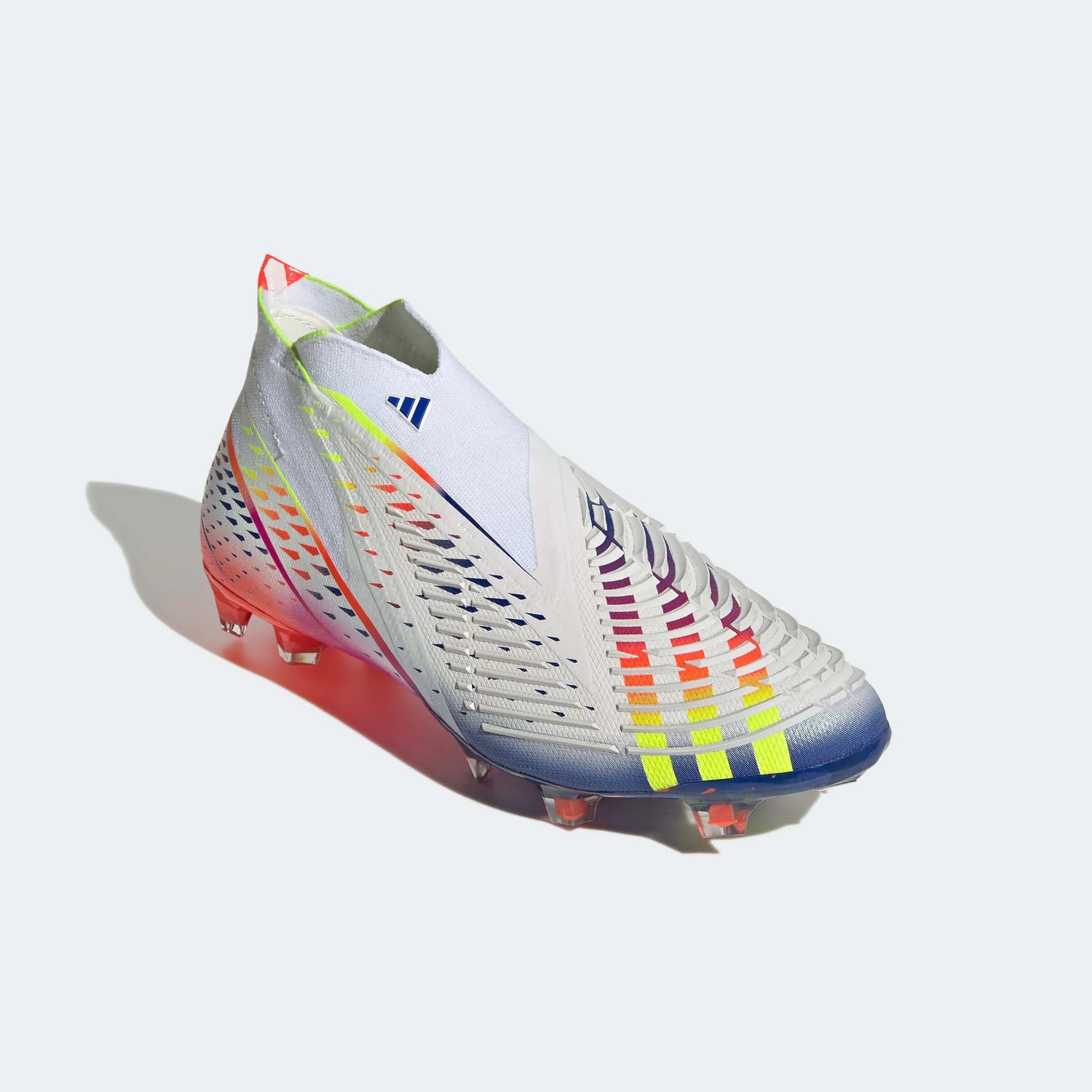 adidas Predator Edge+ FG - White-Yellow-Blue (Diagonal 1)