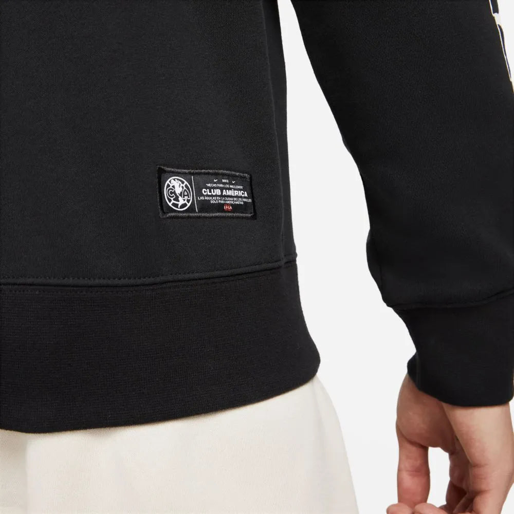 Nike 2021-22 Club America PO Fleece Hoodie - Black (Detail 4)