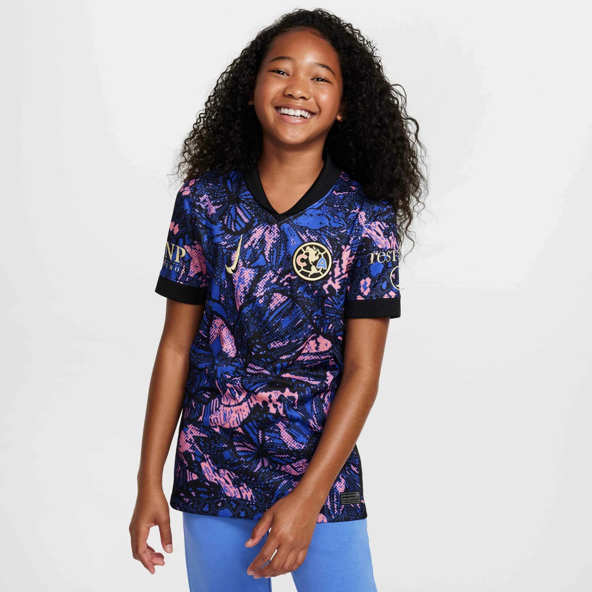 Nike 2024-25 Club America Youth Stadium Third Jersey (Model - Front)
