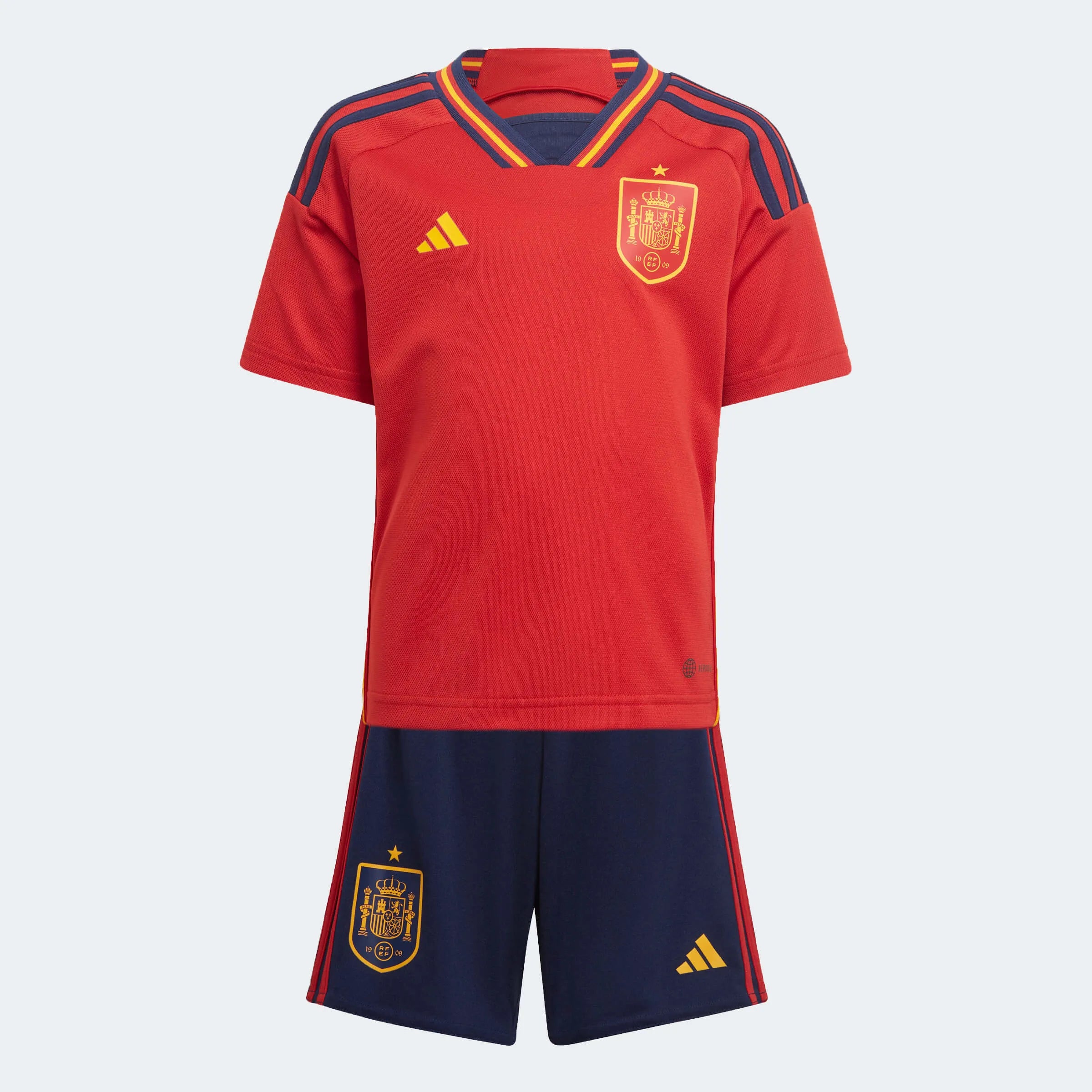 adidas 2022-23 Spain Home Mini Kit - Red-Navy (Set)