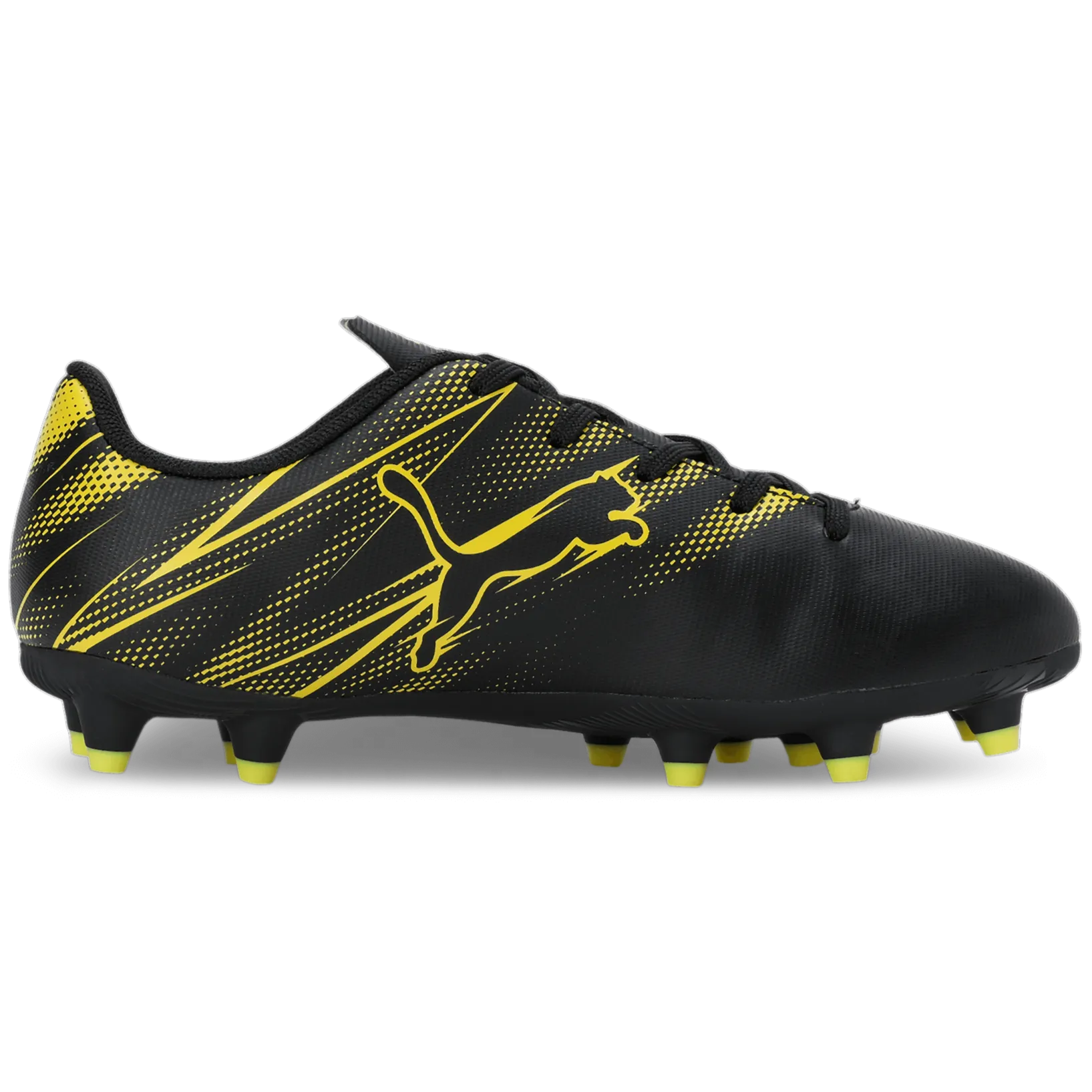 Puma Kids Attacanto FG_AG Puma Black-Yellow Blaze (Side 2)
