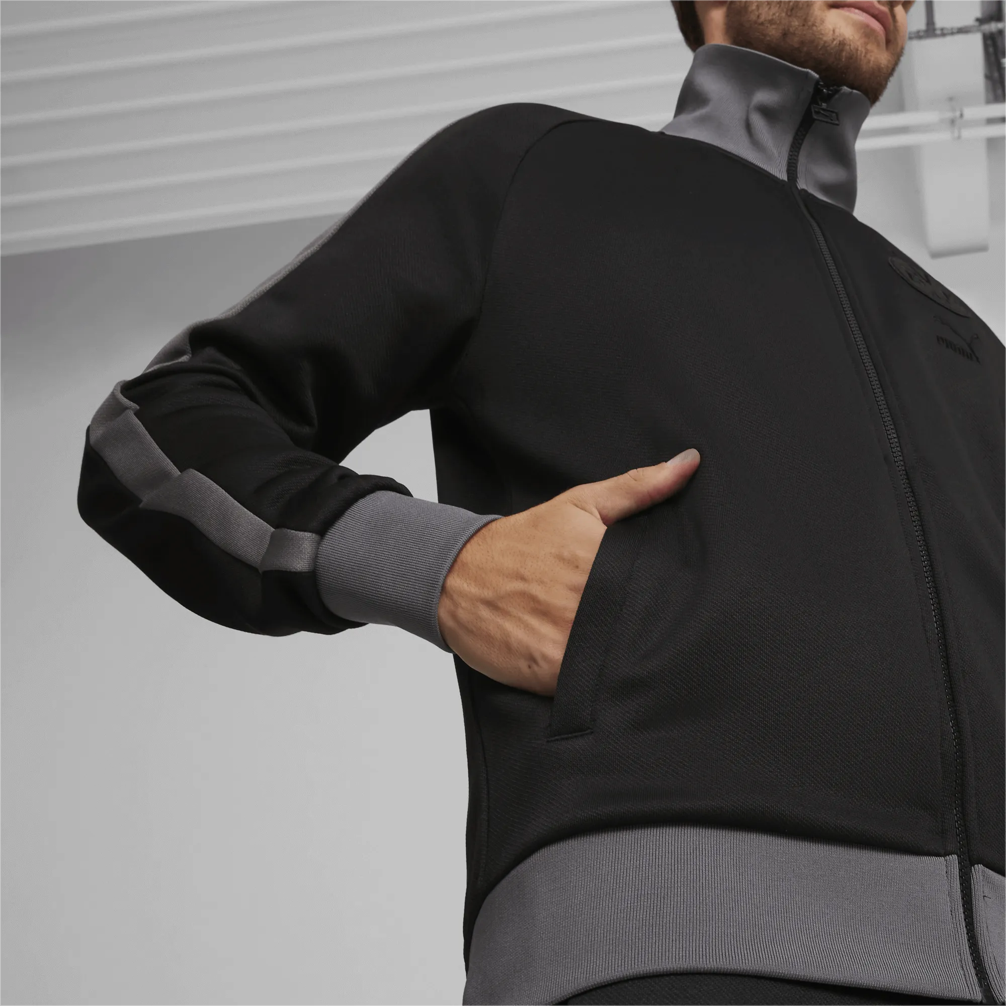 Puma 2024-25 Borussia Dortmund Men's FTBL Heritage T7 Jacket (Detail 1)