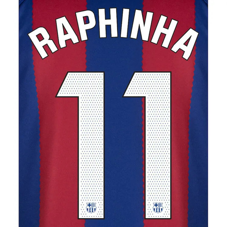 Barcelona 2023 24 Home Raphinha #22 Jersey Name And Number (Back)