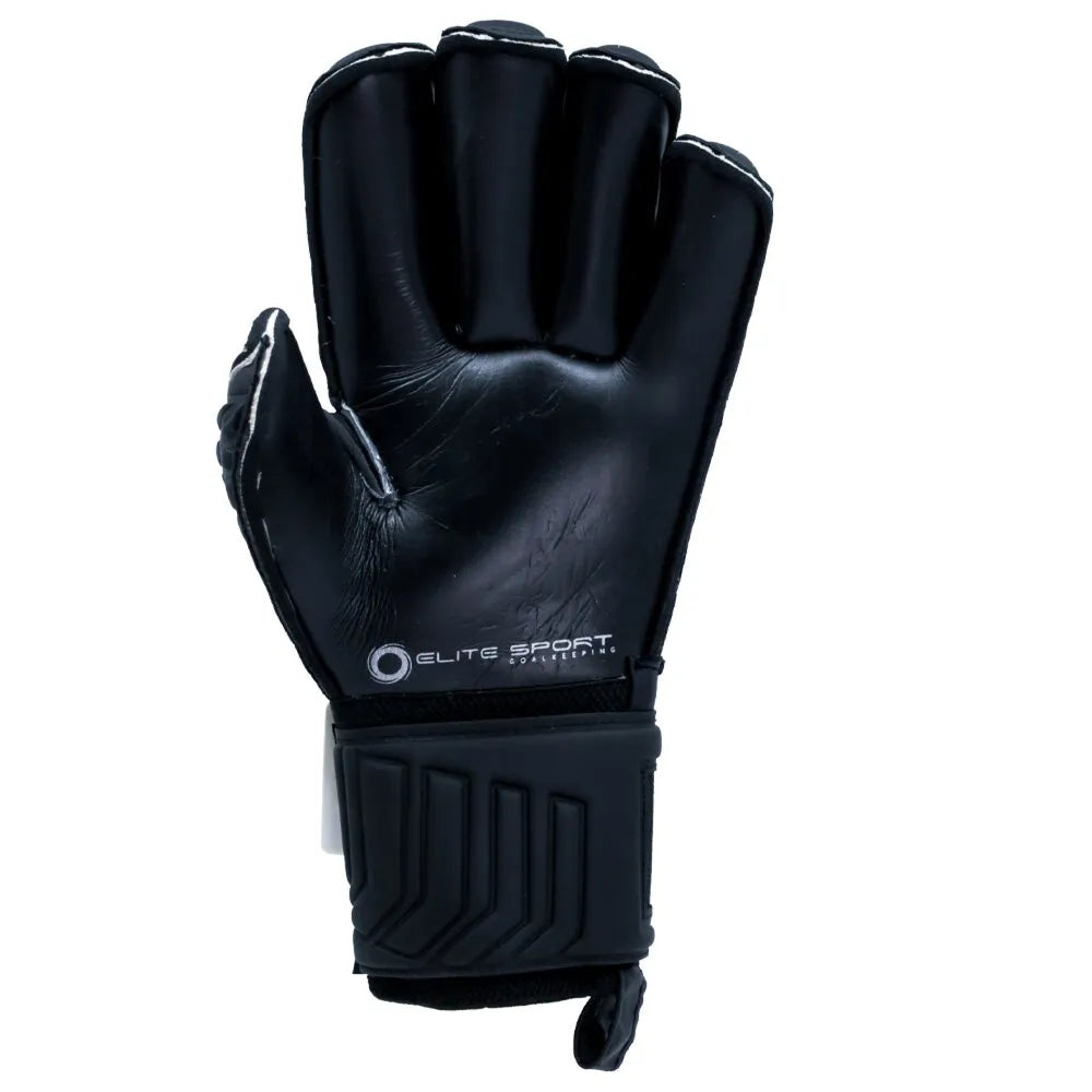 Elite Sport Black Real Goalkeeper Gloves - Black-Gold