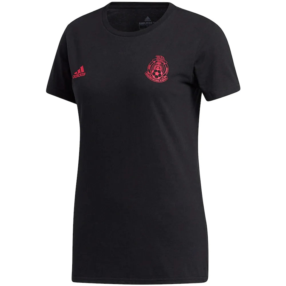 Adidas 2020-21 Mexico Women Amplifier Tee - Black-Pink (Front)
