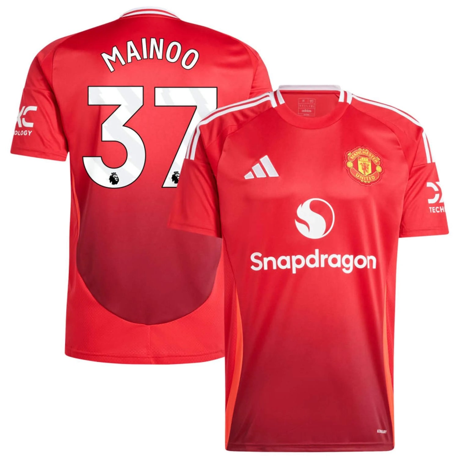 adidas 2024-25 Manchester United Men's Stadium Home Jersey (Mainoo)