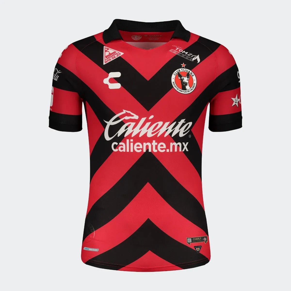 Charly 2021-22 Club Tijuana Home Jersey - Red-Black (Front)