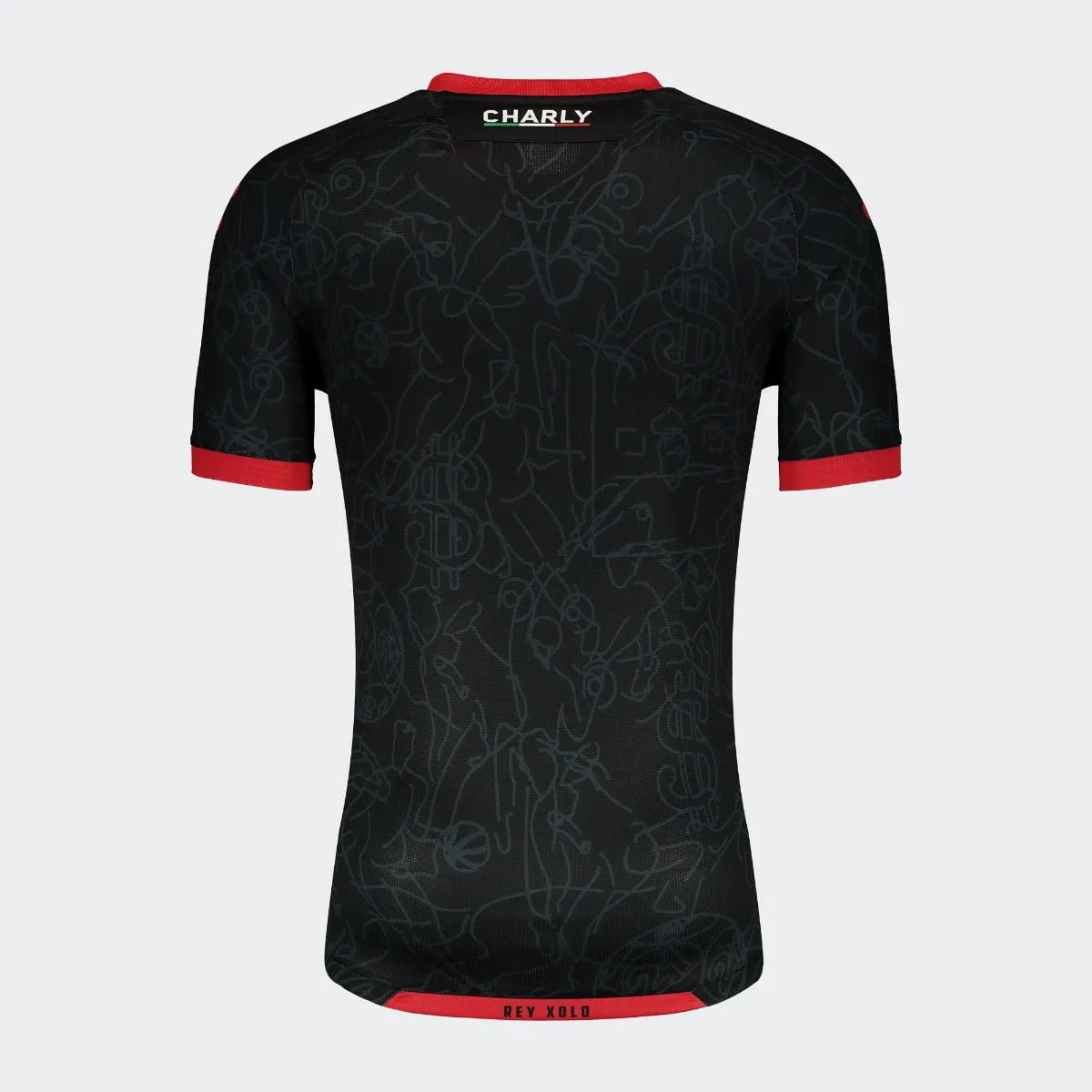 Charly 2021-22 Tijuana Third Jersey - Black-Red (Back)
