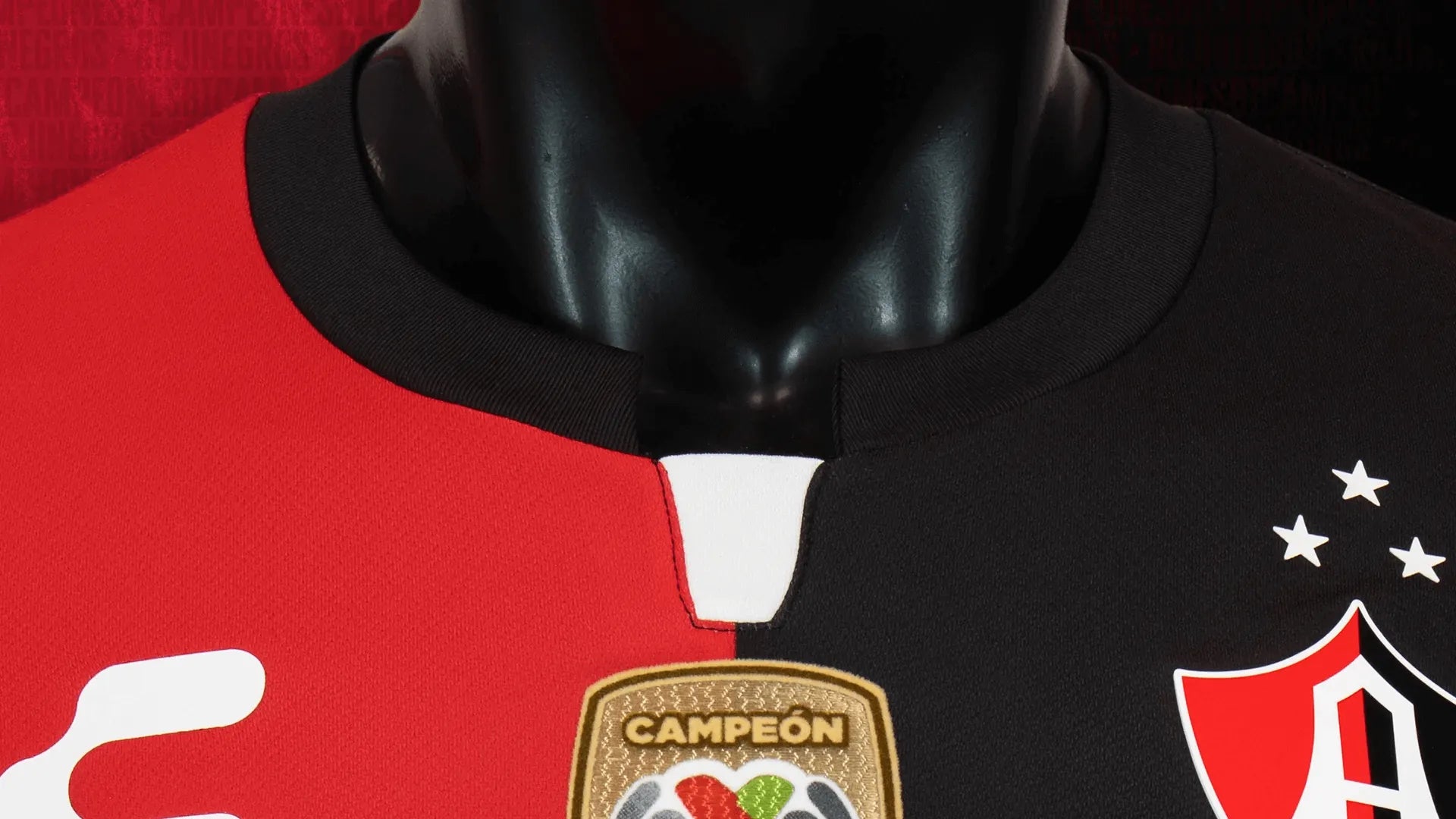 Charly 2022-23 Atlas Home Long-Sleeve Jersey - Red-Black (Detail 1)
