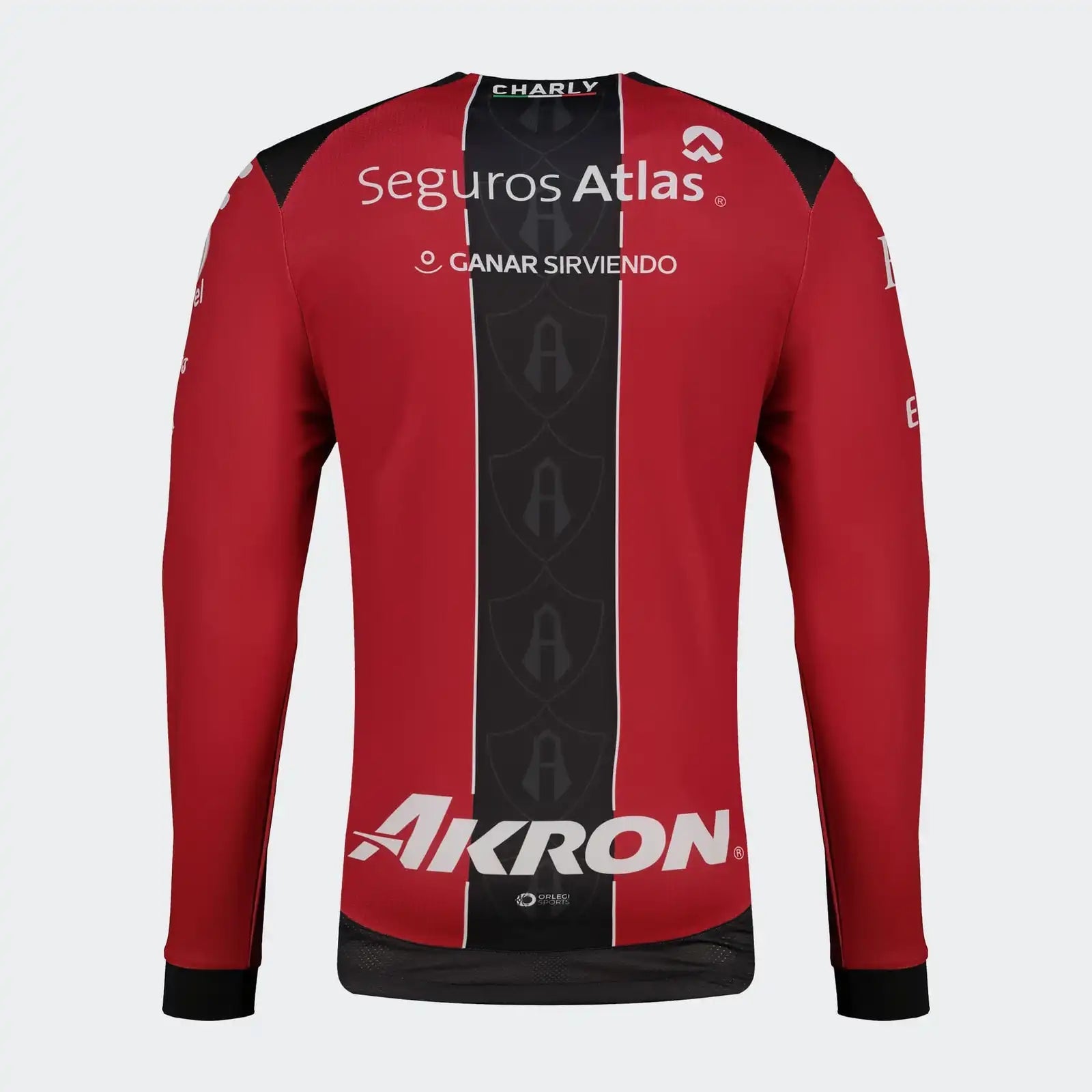 Charly 2025-26 Atlas Men's Stadium Home Long-Sleeve Soccer Jersey (Back)