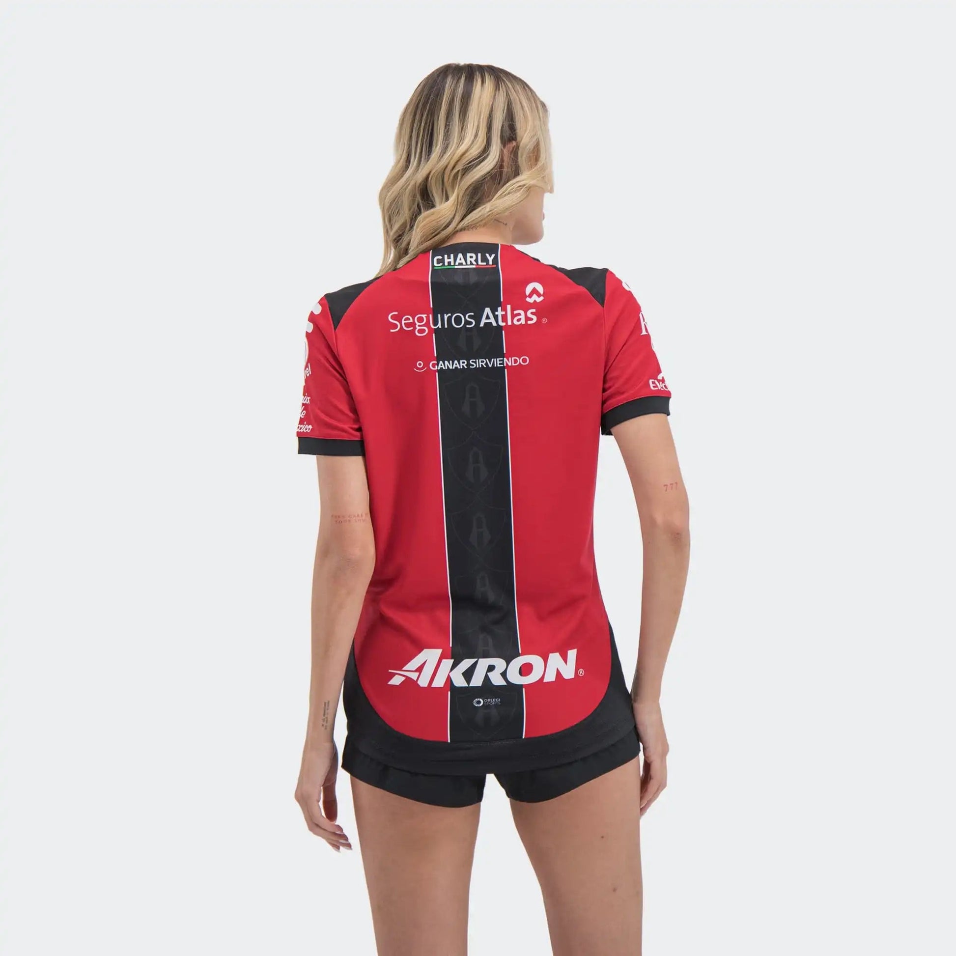 Charly 2025-26 Atlas Women's Stadium Home Soccer Jersey (Model - Back)
