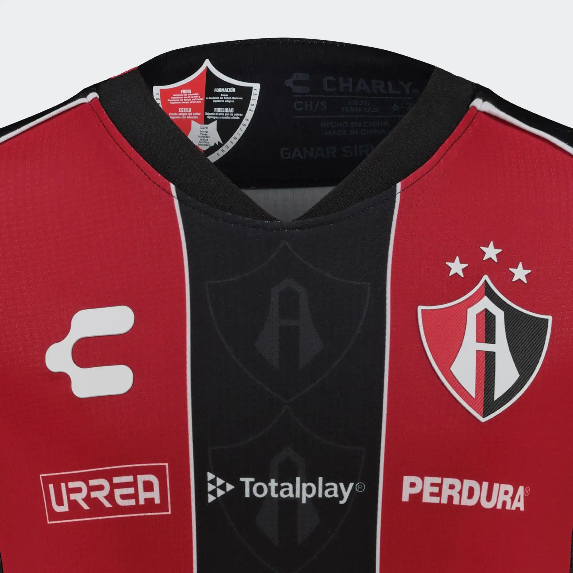Charly 2025-26 Atlas Youth Stadium Home Soccer Jersey (Detail 1)