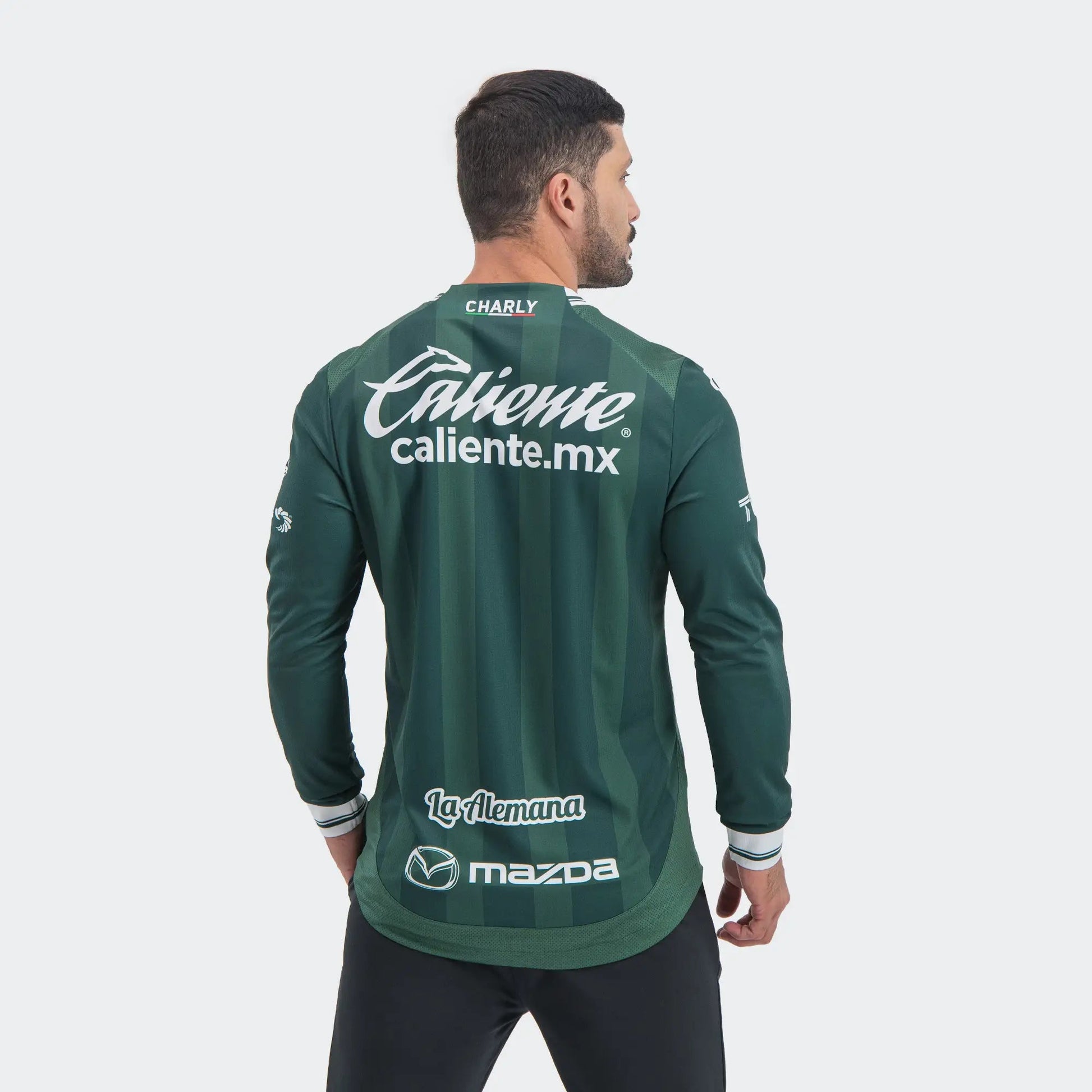 Charly 2025-26 Leon Men's Stadium Home Long-Sleeve Soccer Jersey (Model - Back)