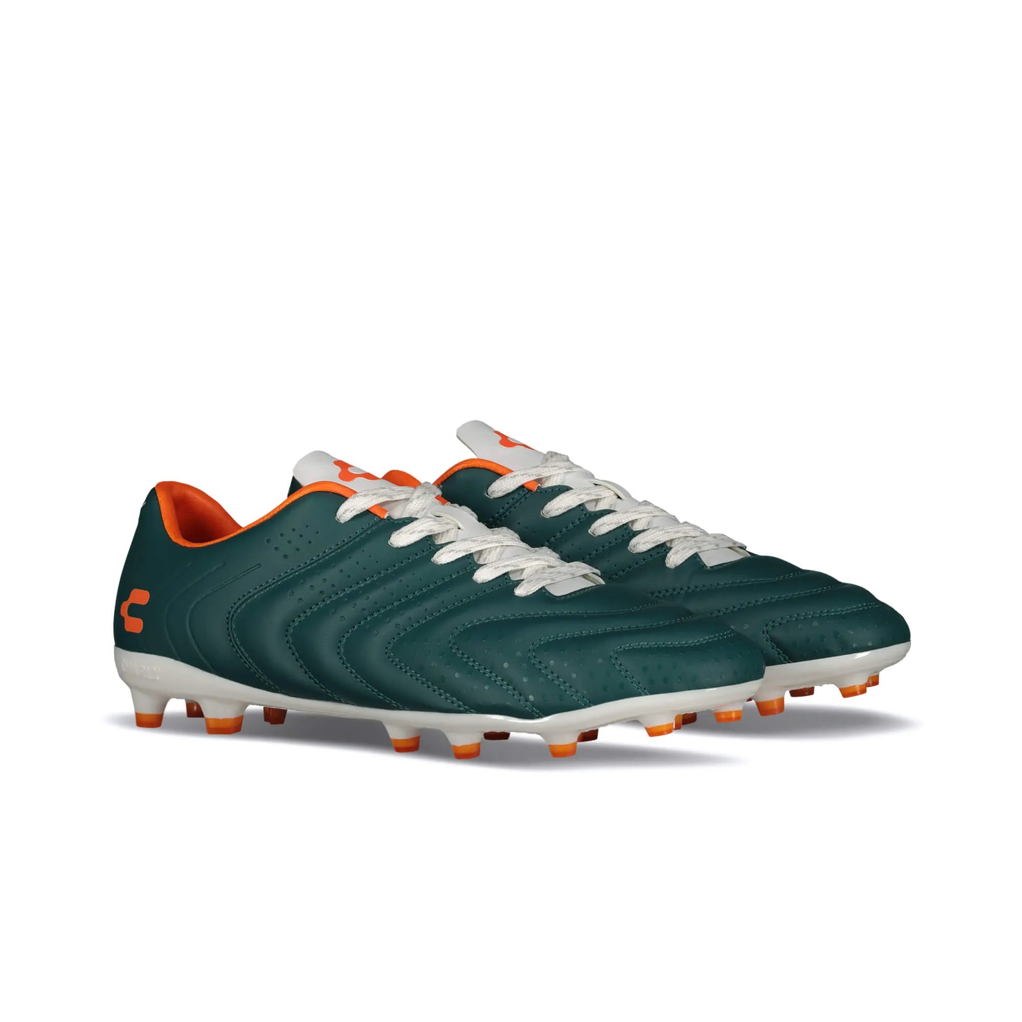 Charly Encore FG Forrest Green-Orange-White (Pair - Lateral)