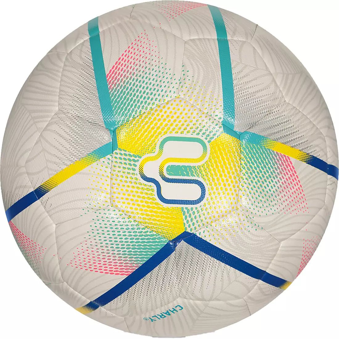 Charly Hybrid Training Ball Blue/Teal/Yellow (Front)